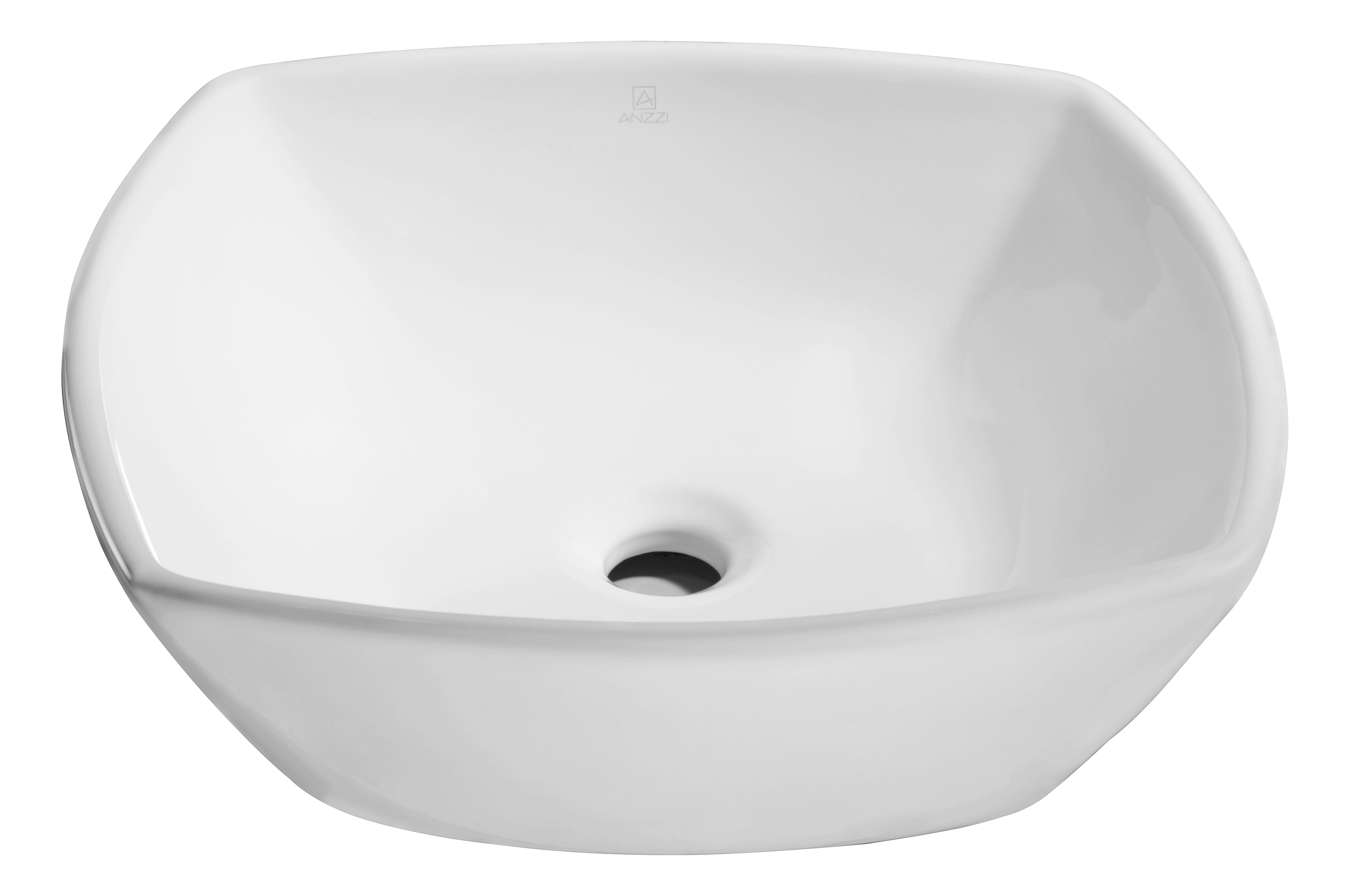 ANZZI  Deux Series Ceramic Square Vessel Sink ANZZI