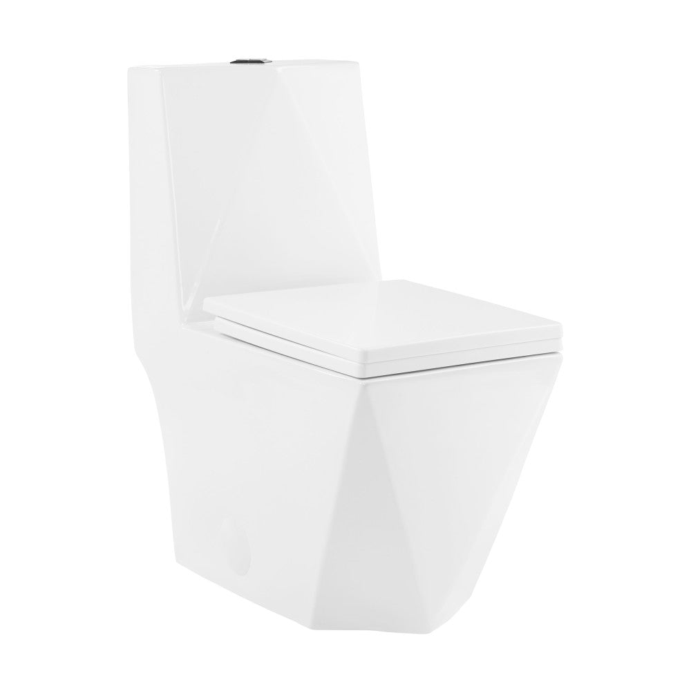 Swiss Madison Brusque One-Piece Square Toilet Dual-Flush 1.1/1.6 gpf Swiss Madison