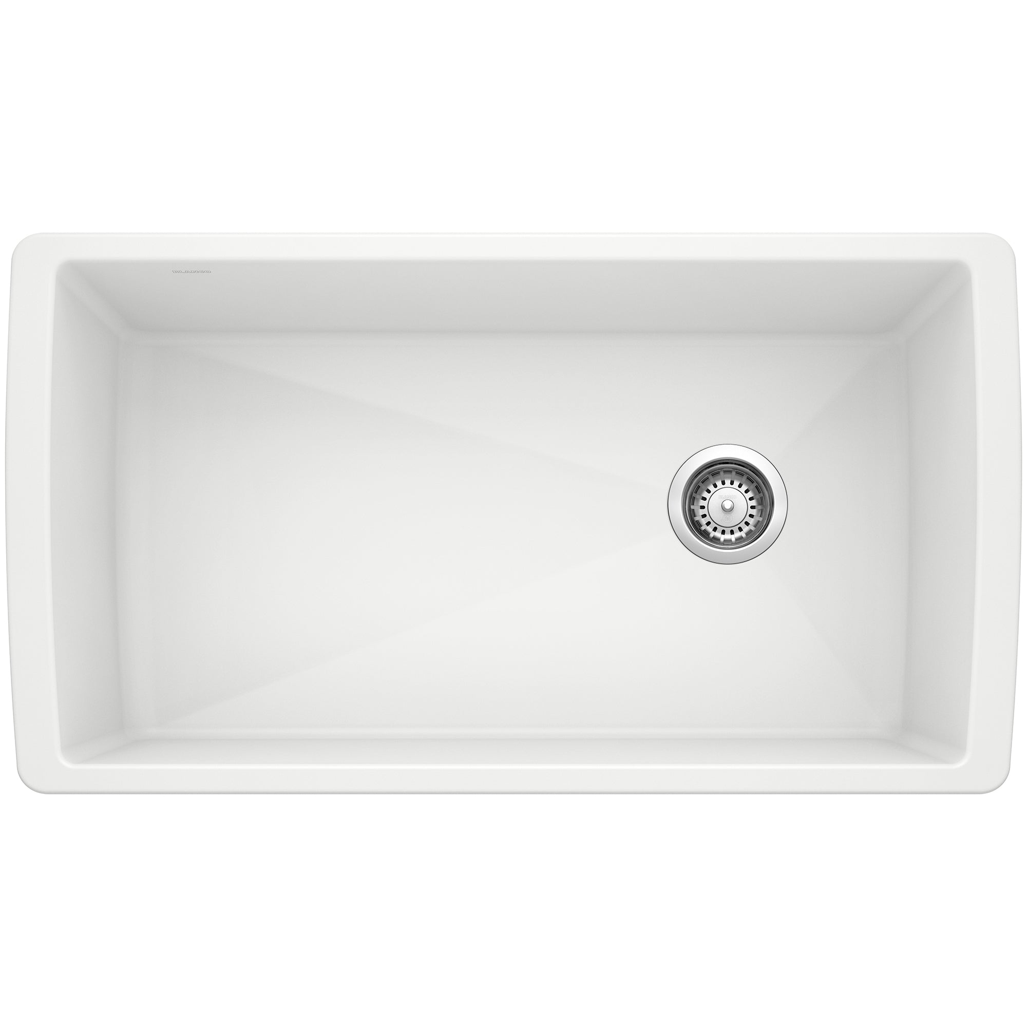 Blanco Diamond SILGRANIT 33" Super Single Undermount Kitchen Sink Blanco