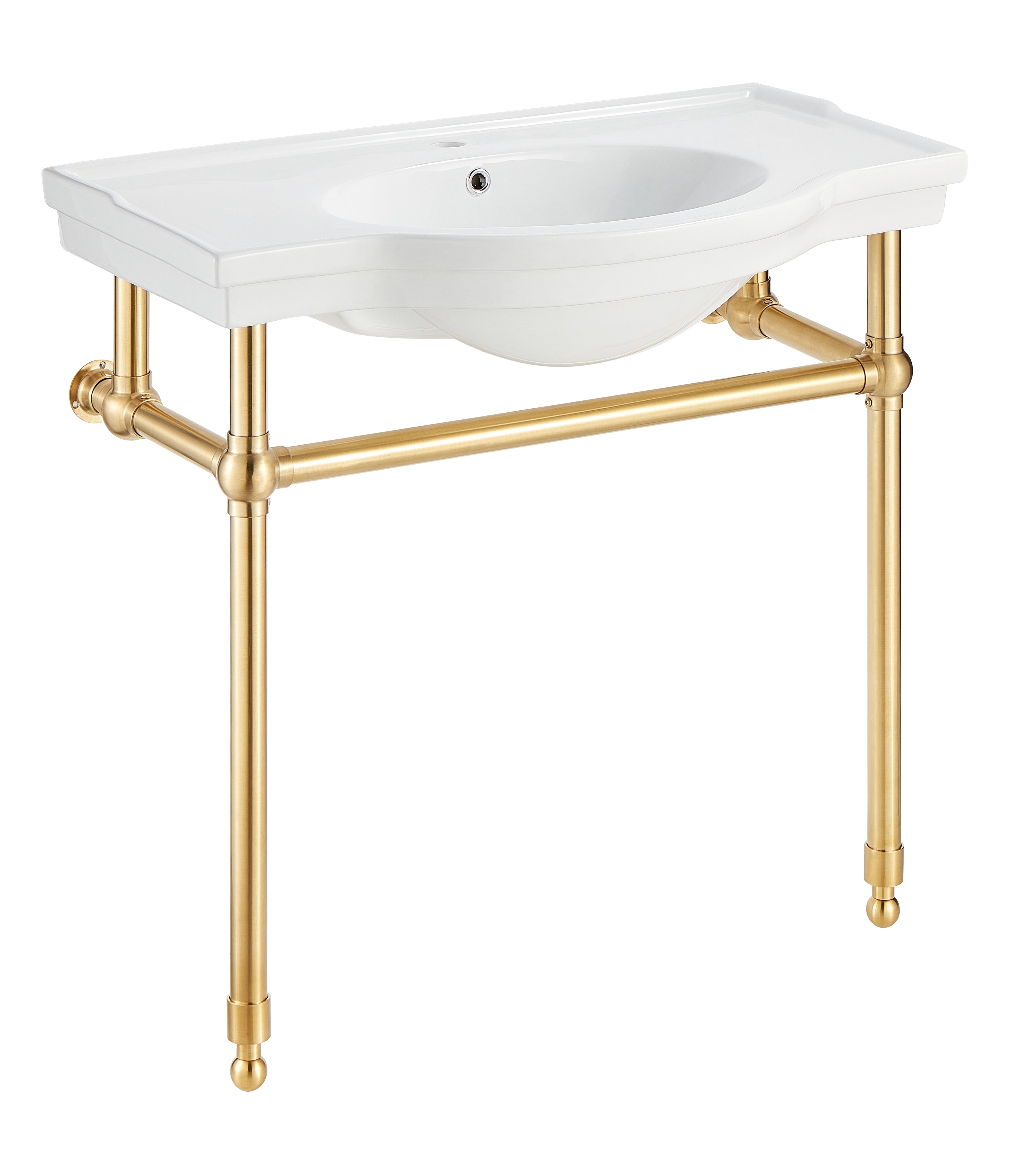 ANZZI  Viola 34.5 in. Console Sink with Ceramic Counter Top ANZZI