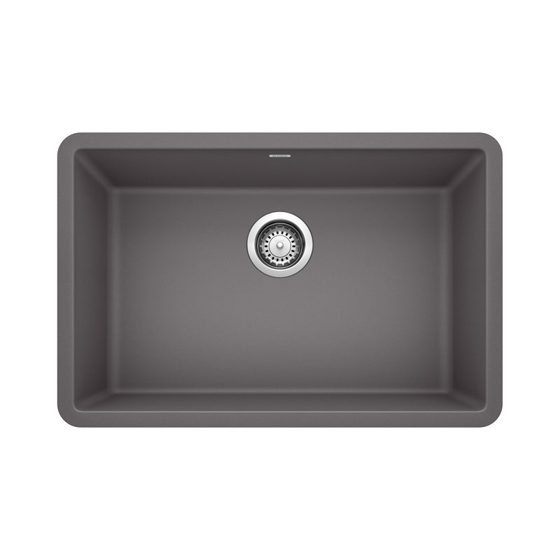 Blanco Precis SILGRANIT 27" Single Bowl Undermount Kitchen Sink Blanco