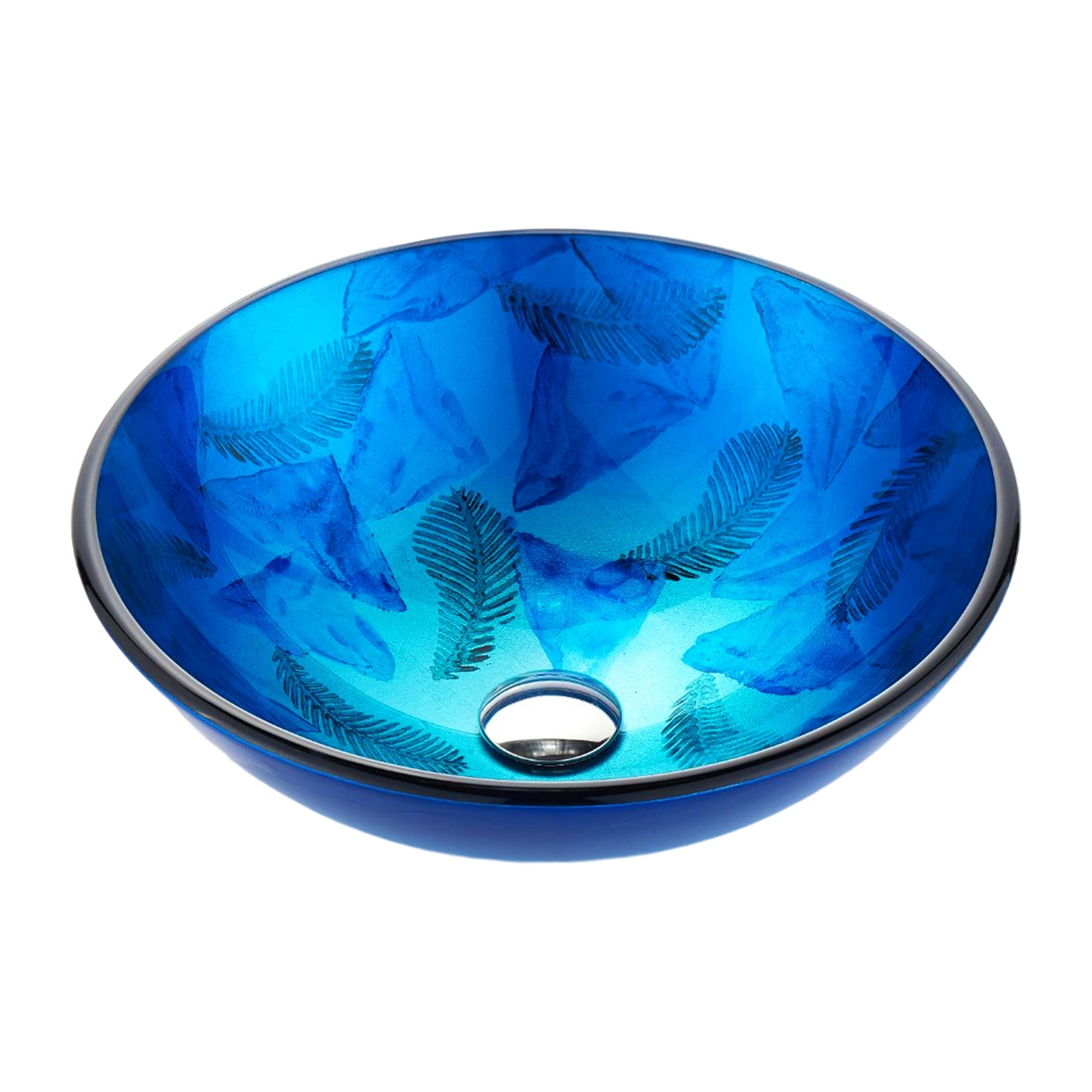 ANZZI  Belissima Round Glass Vessel Bathroom Sink ANZZI