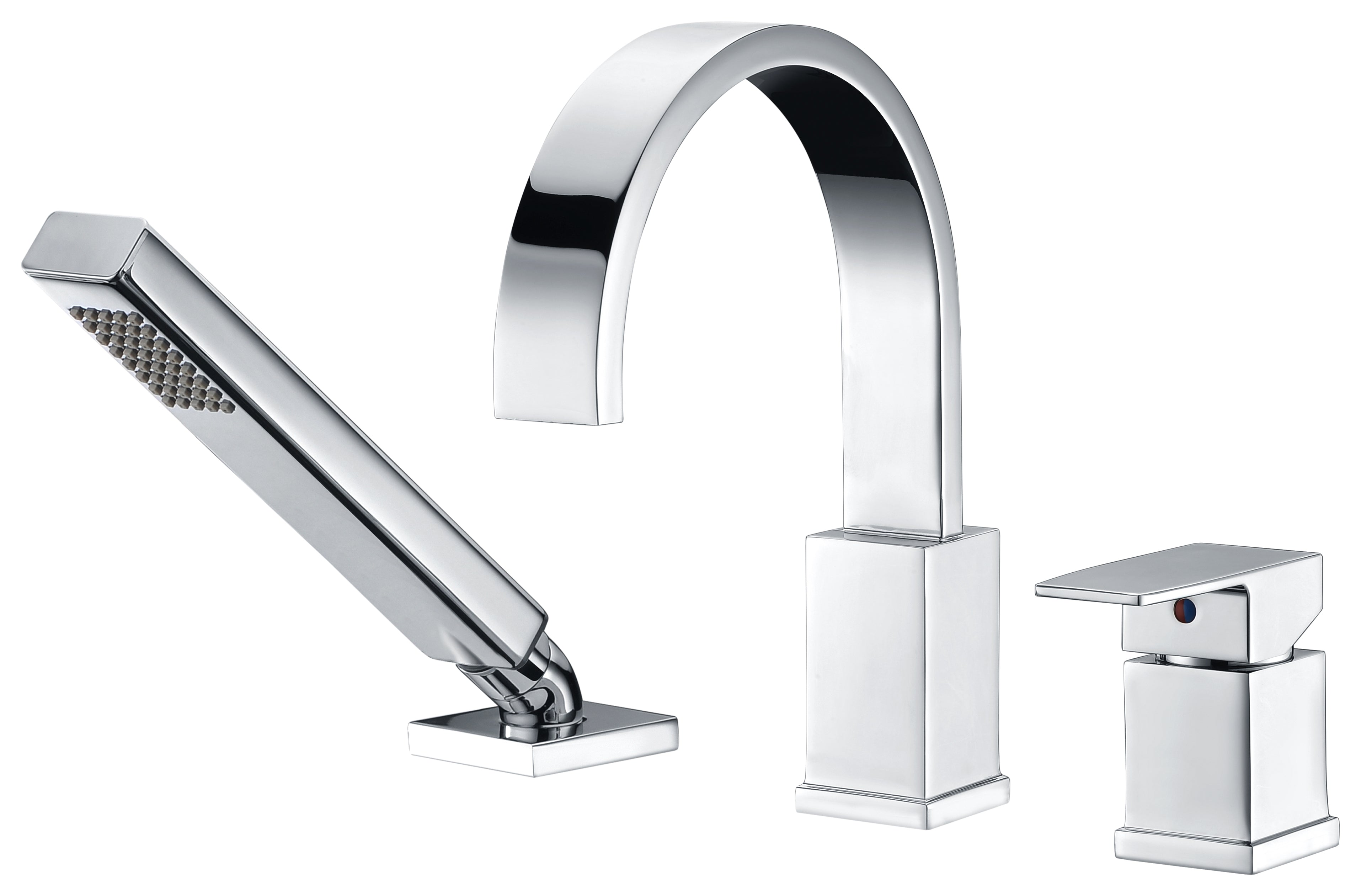ANZZI  Nite Series Single-Handle Deck-Mount Roman Tub Faucet with Handheld Sprayer ANZZI