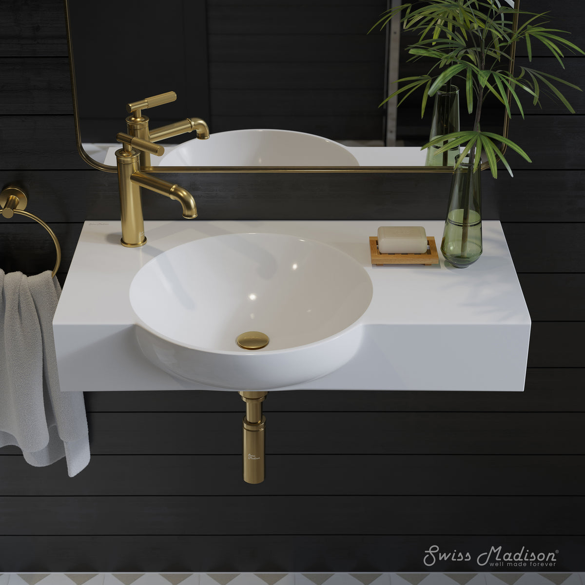 Swiss Madison Chateau 30"  Wall-Mount Bathroom Sink