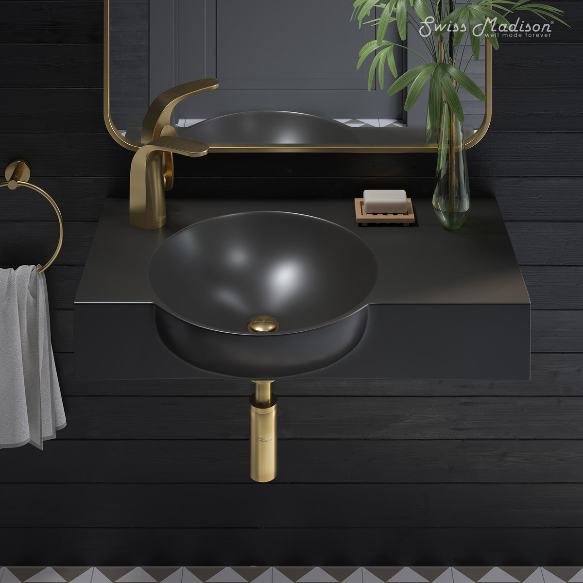Swiss Madison Chateau 30"  Wall-Mount Bathroom Sink