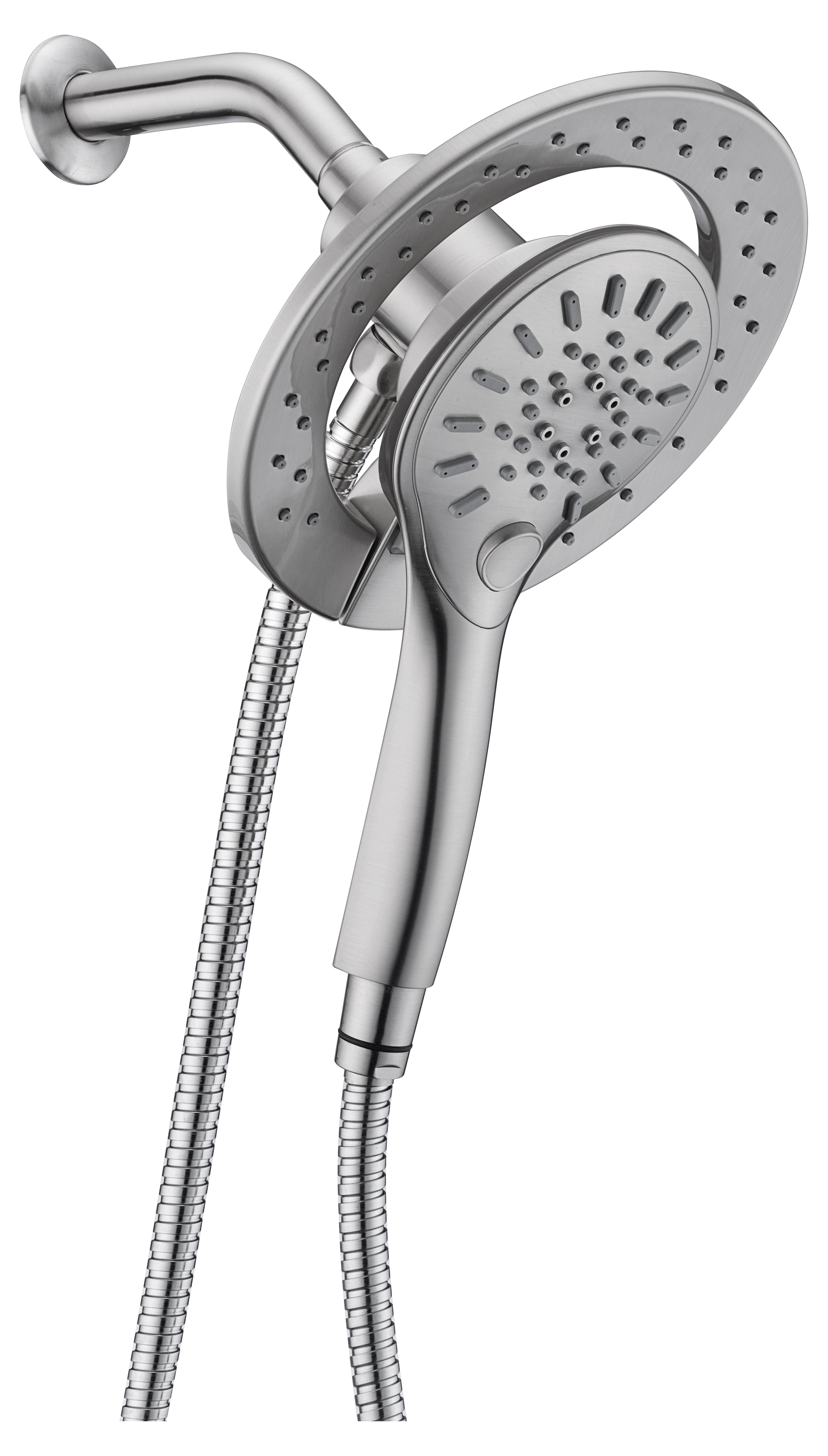 ANZZI  Valkyrie Retro-Fit 3-Spray Patterns with 7.48 in. Wall Mounted Dual Shower Heads with Magnetic Divert ANZZI