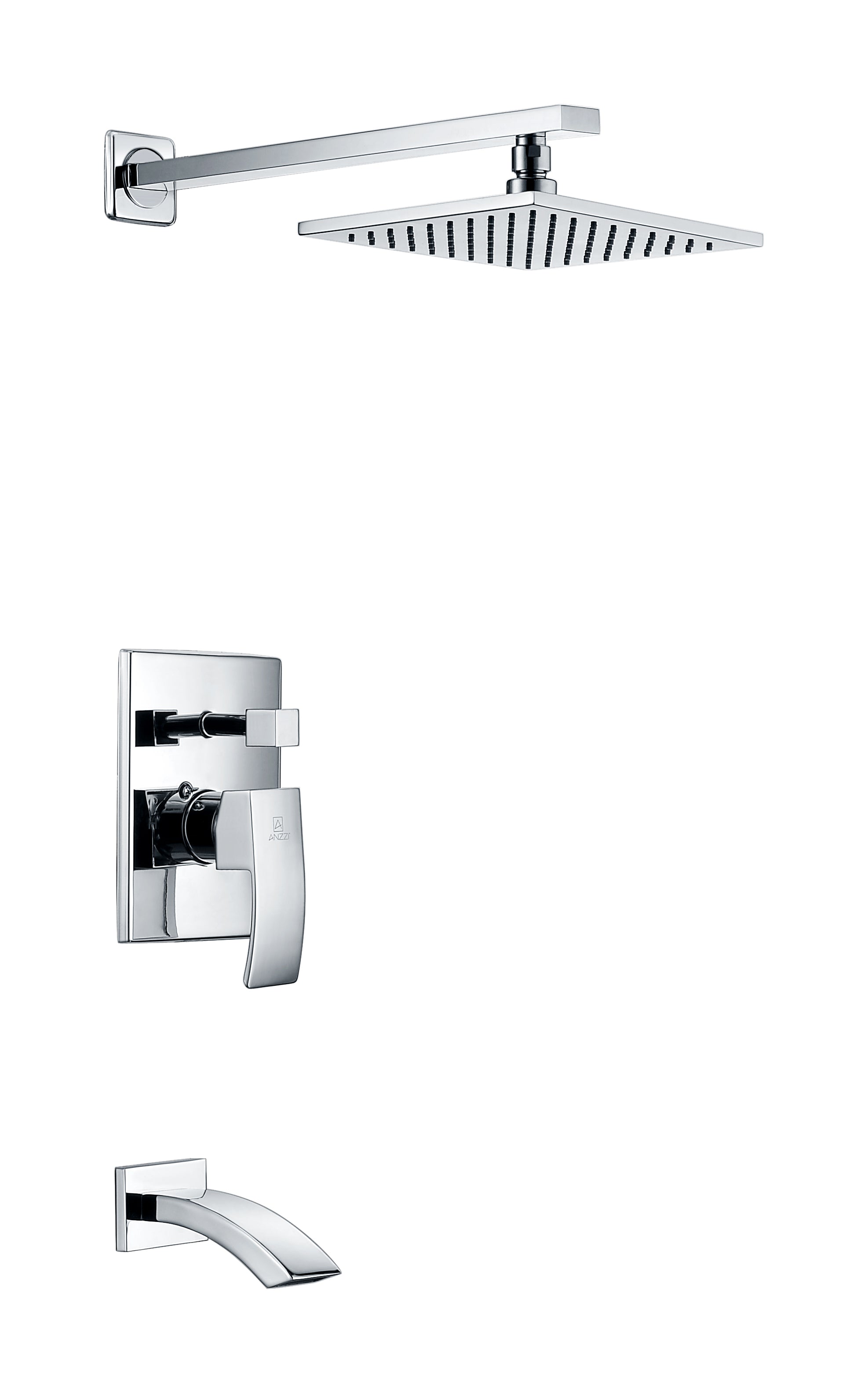 ANZZI  Spirito Series Single Handle Wall Mounted Showerhead and Bath Faucet Set ANZZI