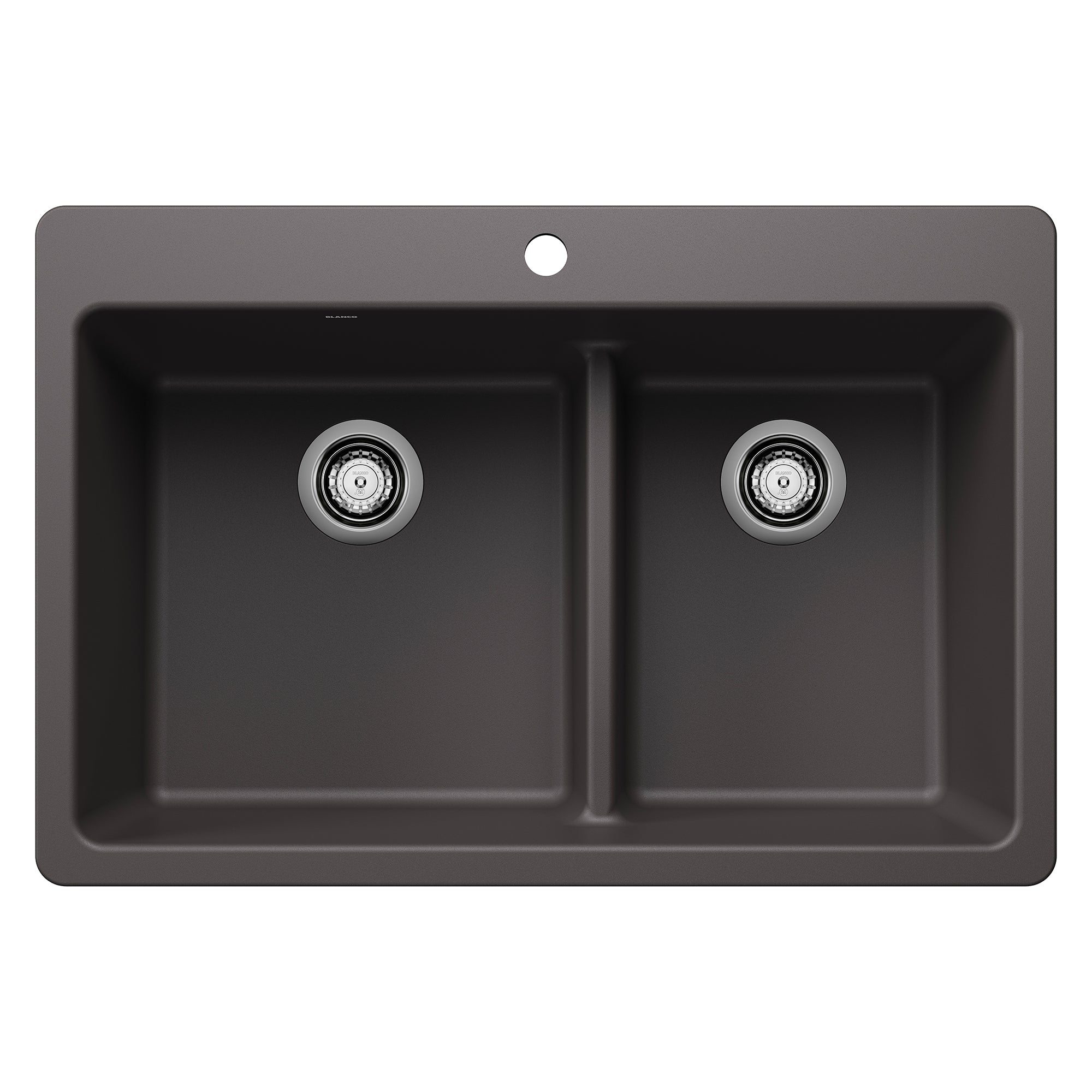 Blanco Liven SILGRANIT 33" 60/40 Double Bowl Dual Mount Kitchen Sink with Low Divide BLANCO