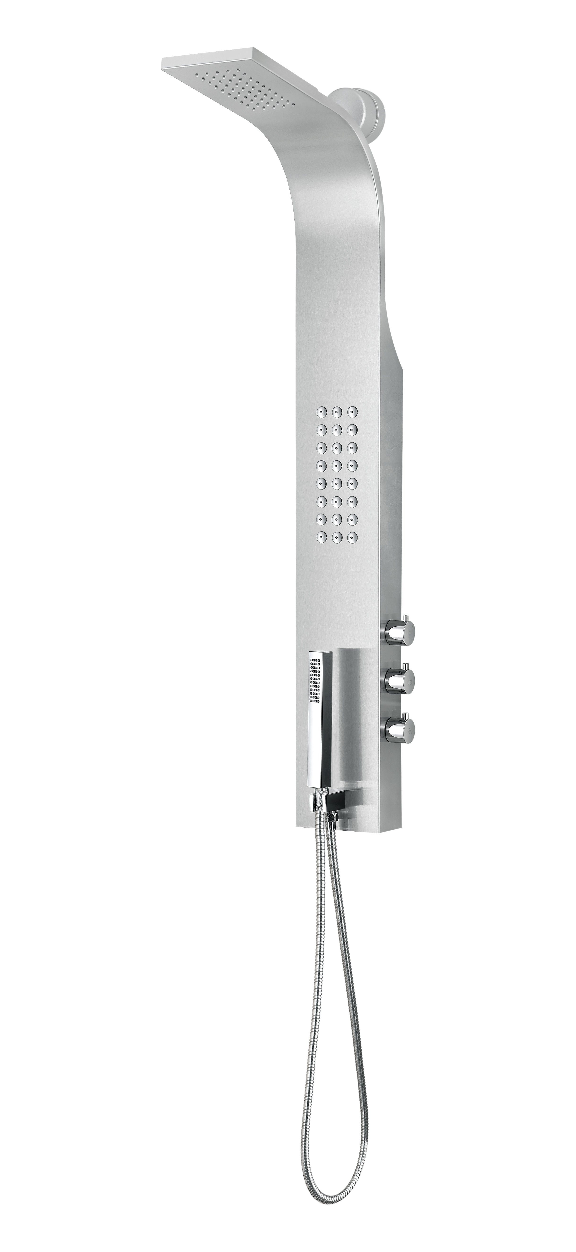 ANZZI  Pier 48 in. Full Body Shower Panel with Heavy Rain Shower and Spray Wand ANZZI