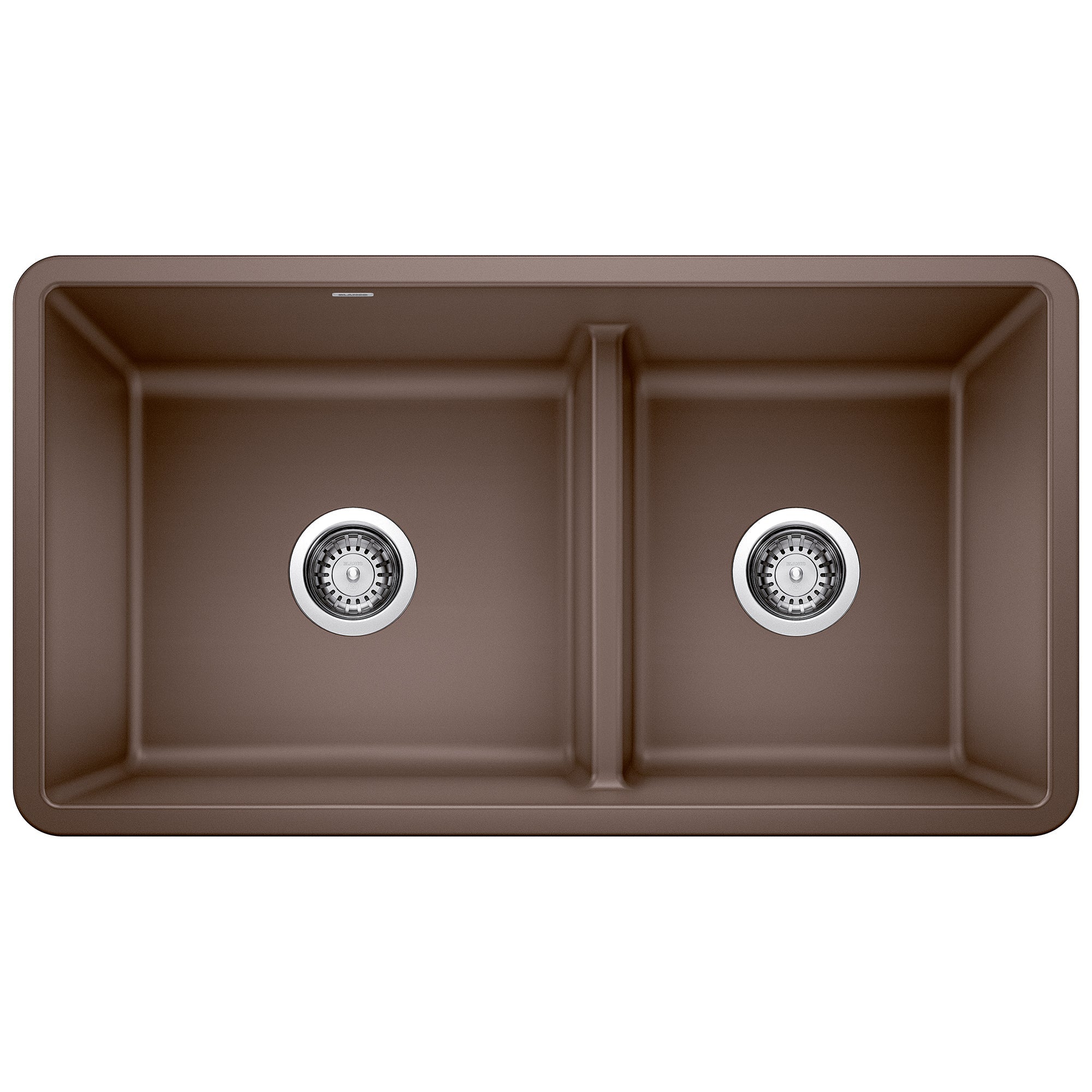 Blanco Precis SILGRANIT 33" 60/40 Reversible Double Bowl Undermount Kitchen Sink with Low Divide BLANCO