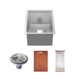 Swiss Madison Rivage 15 x 19 Single Basin Undermount Kitchen Workstation Sink Swiss Madison
