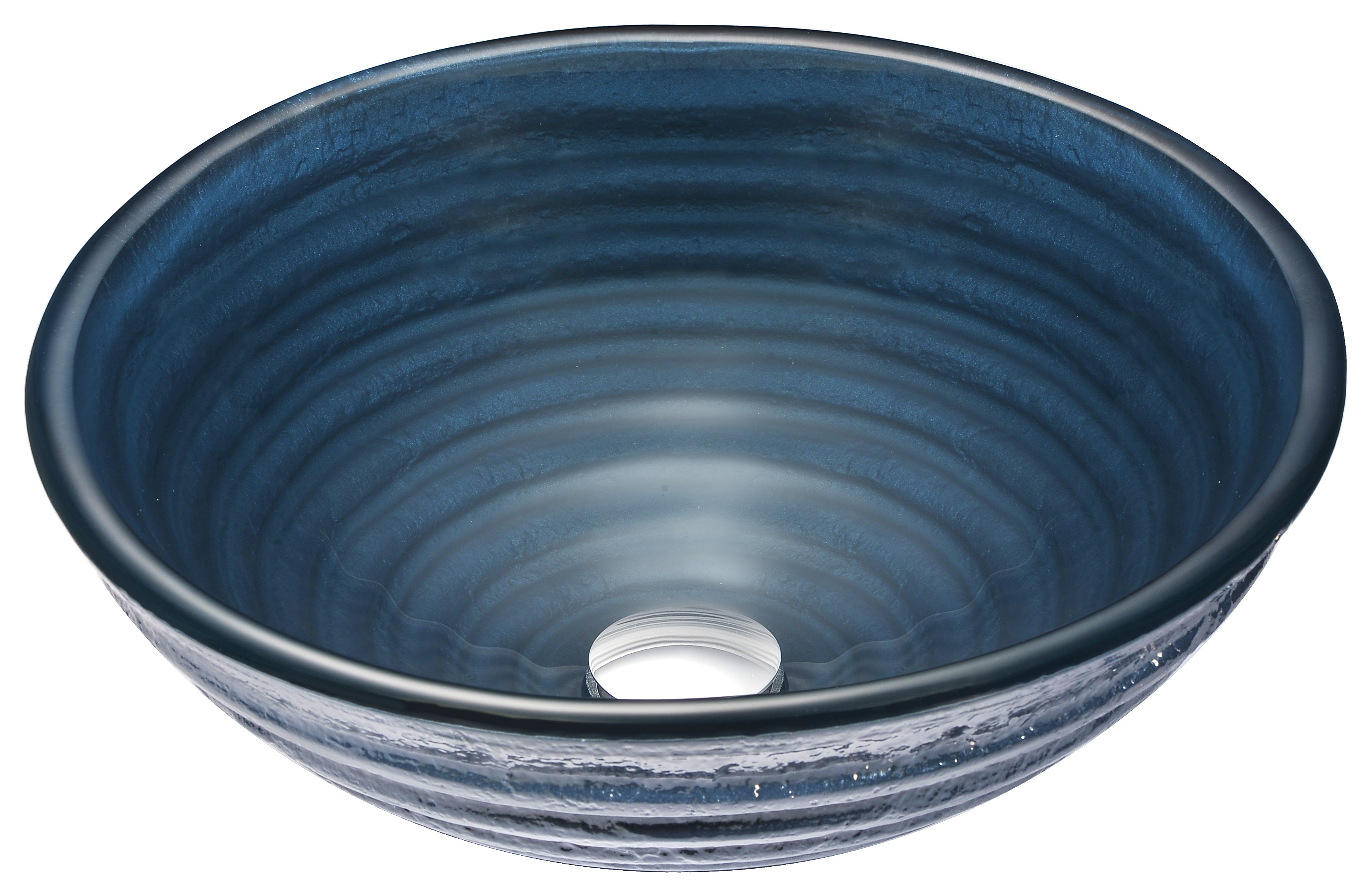 ANZZI  Tempo Series Deco-Glass Vessel Sink in Coiled Blue ANZZI