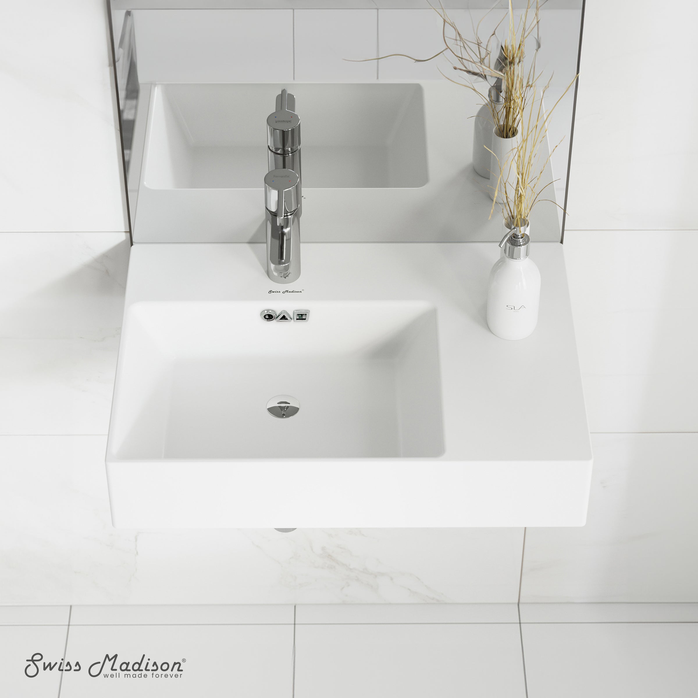 Swiss Madison St. Tropez 24 x 18 Ceramic Wall Hung Sink
