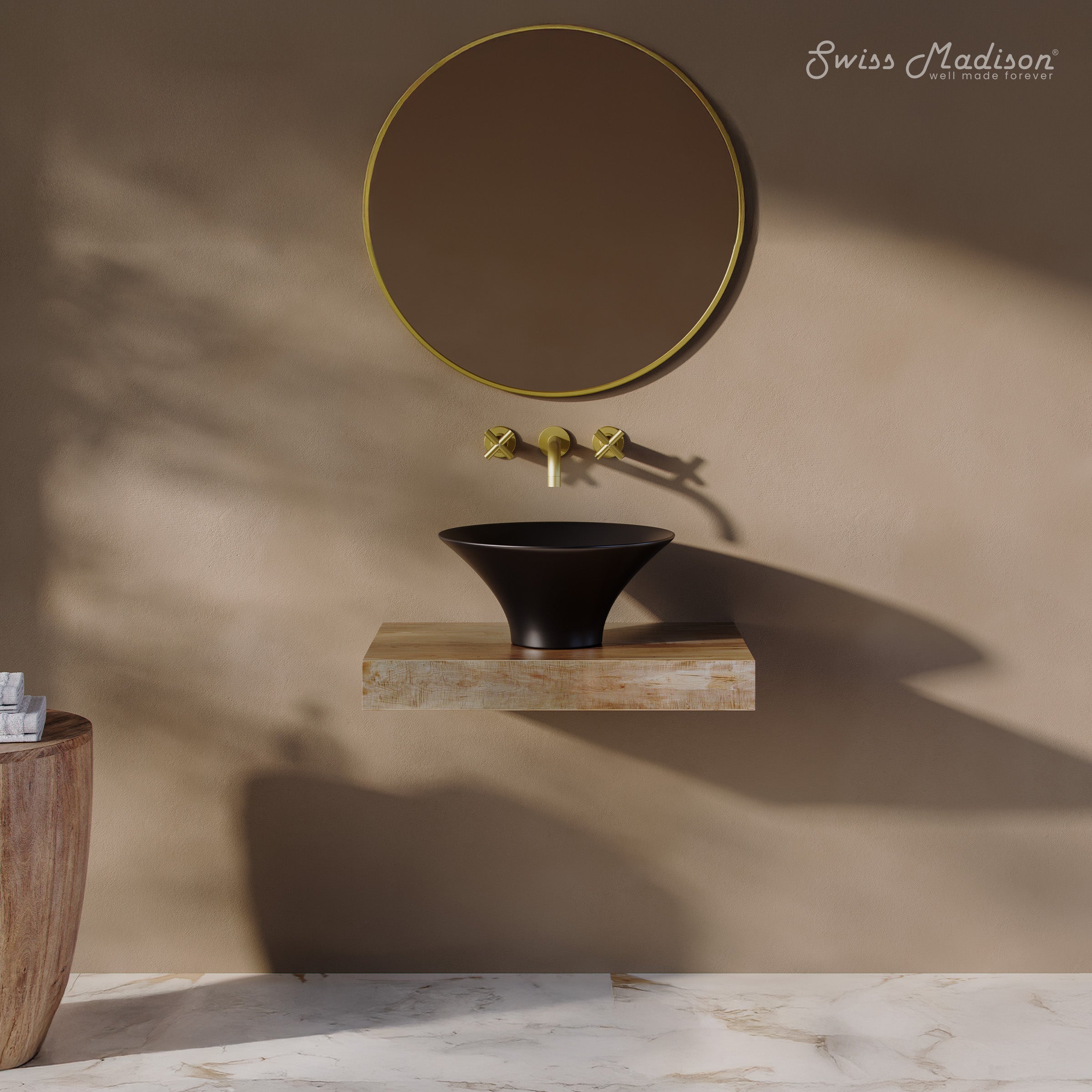 Swiss Madison Ivy 16.5" Round Vessel Sink