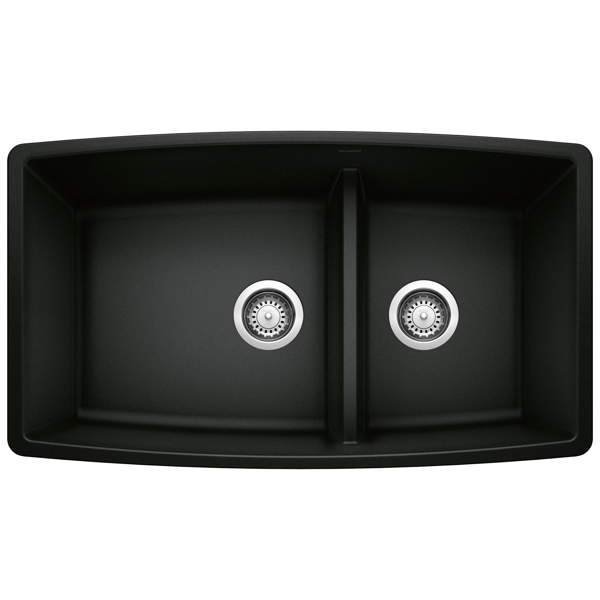Blanco Performa SILGRANIT 33" 60/40 Double Bowl Undermount Kitchen Sink with Low Divide BLANCO
