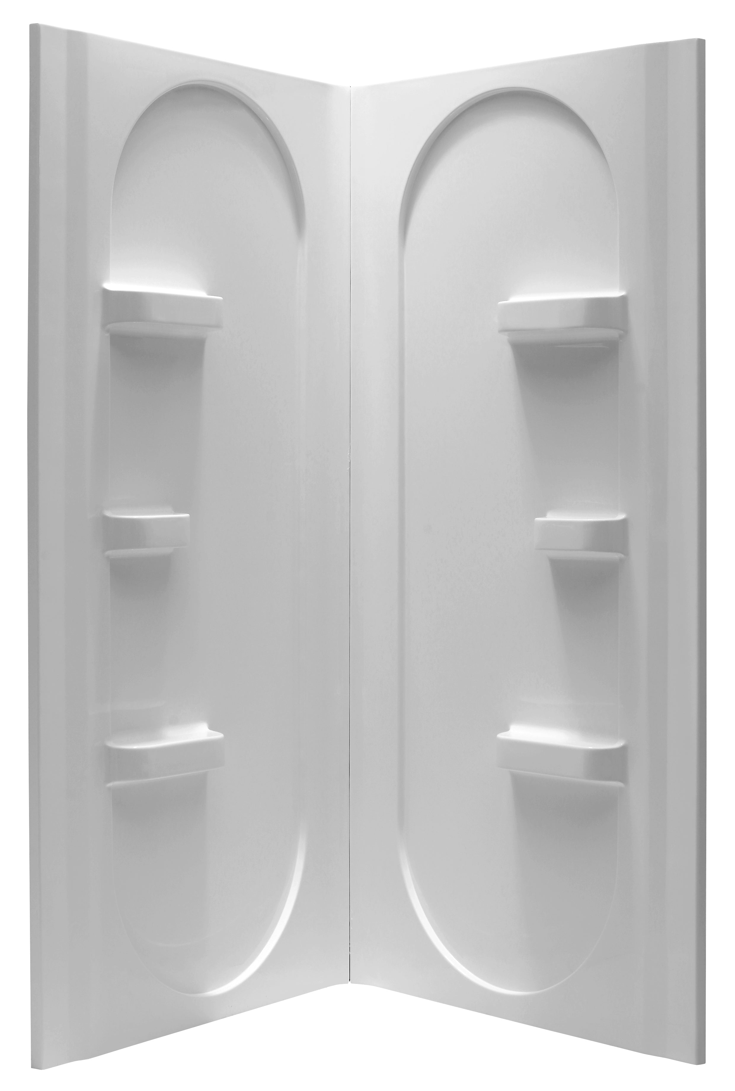 ANZZI  Studio 38 in. x 38 in. x 75 in. 2-piece DIY Friendly Corner Shower Surround ANZZI