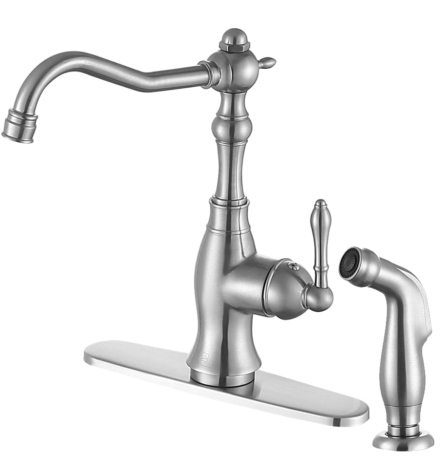 ANZZI  Highland Single-Handle Standard Kitchen Faucet with Side Sprayer ANZZI