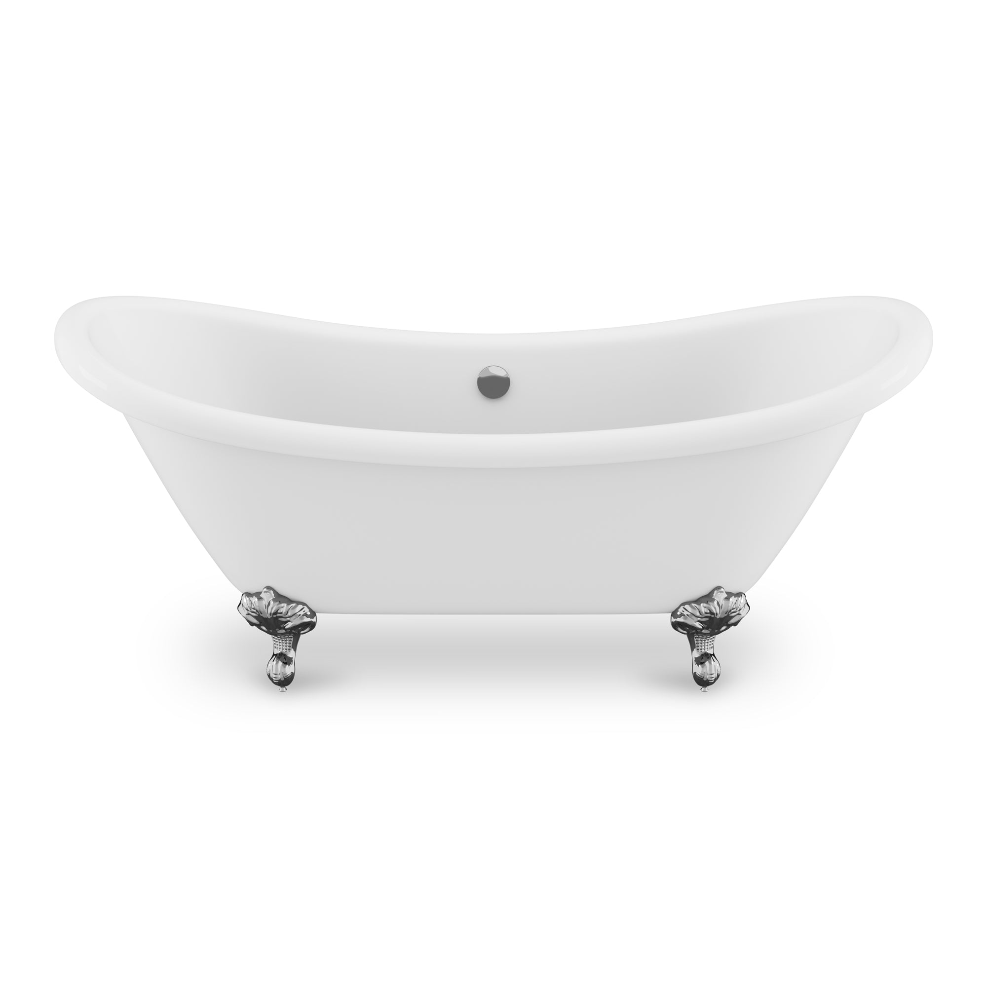 ANZZI  Falco 5.8 ft. Claw Foot One Piece Acrylic Freestanding Soaking Bathtub ANZZI