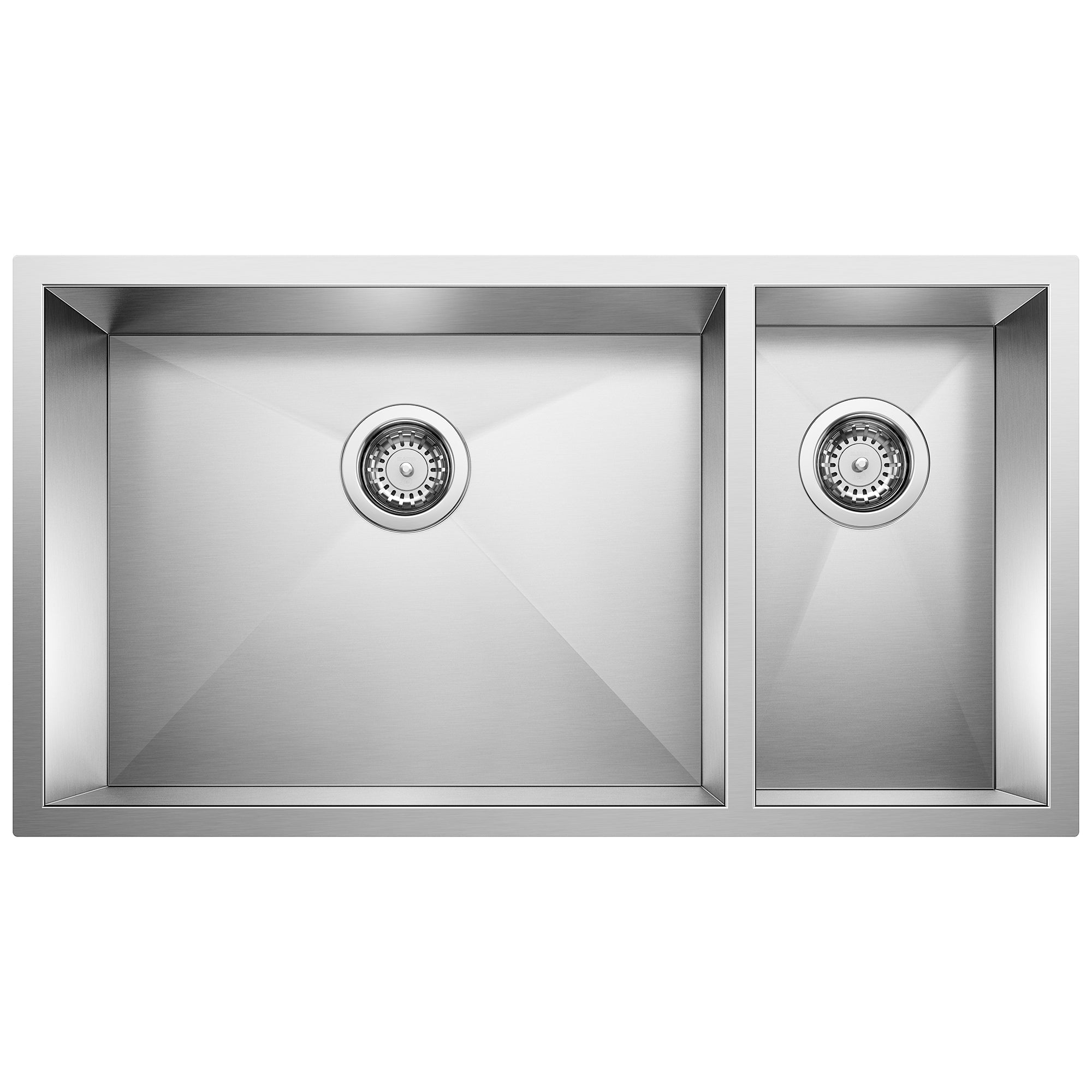Blanco Precision R0 33" 70/30 Double Bowl Undermount Stainless Steel Kitchen Sink BLANCO