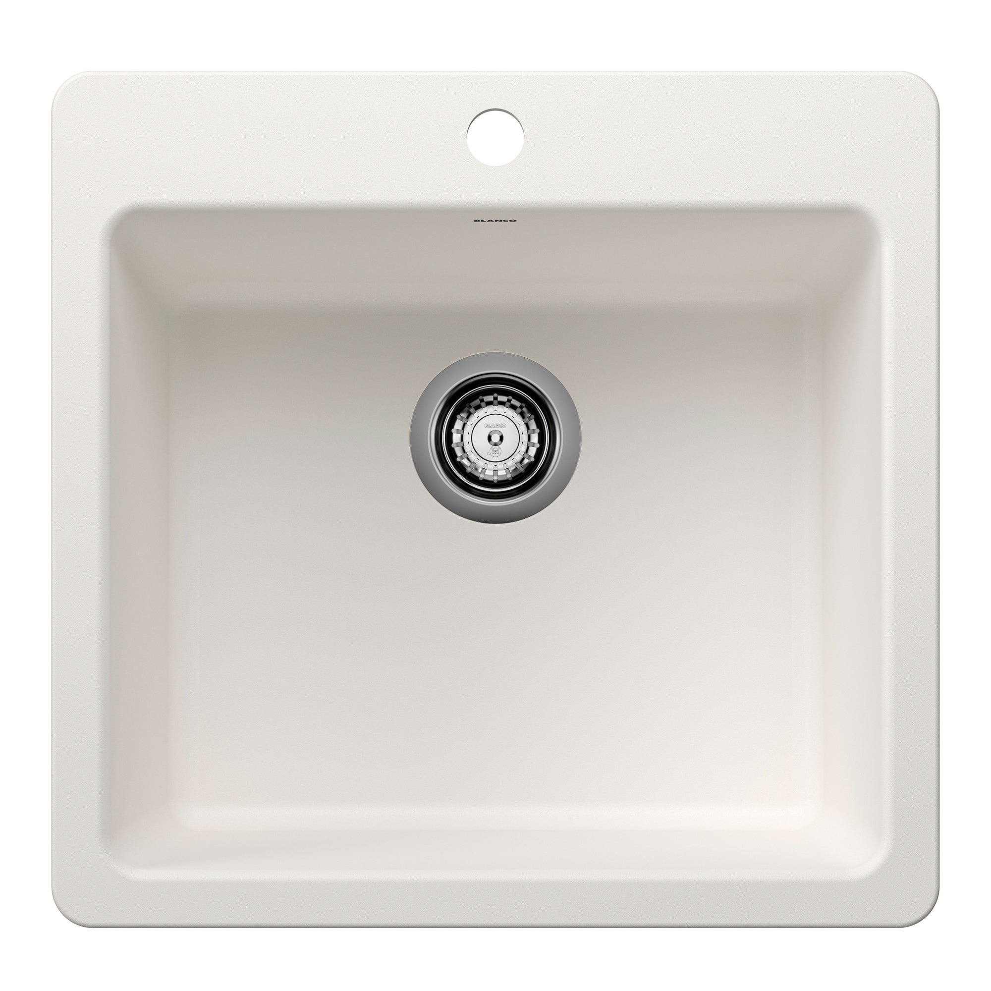 Blanco Liven SILGRANIT 21" Single Bowl Dual Mount Kitchen Sink Blanco