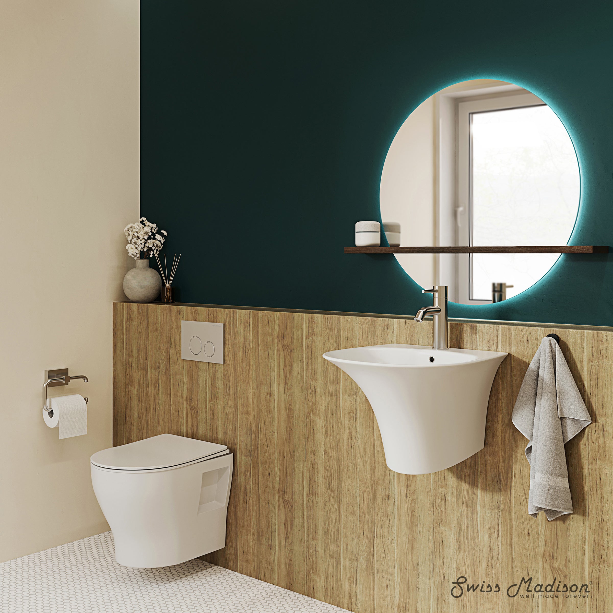 Swiss Madison Ivy 19" Wall-Mount Bathroom Sink