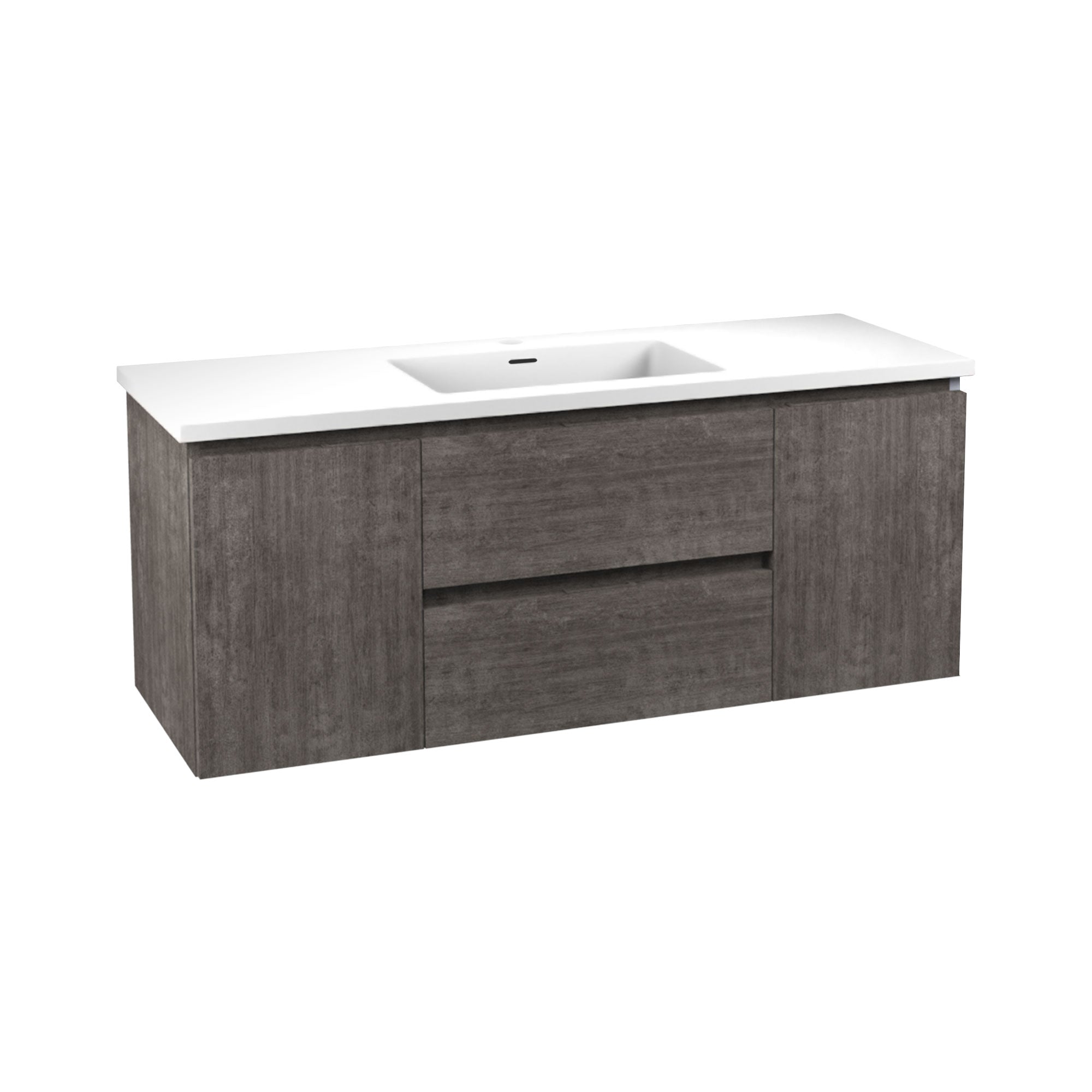 ANZZI  Conques 48 in W x 20 in H x 18 in D Bath Vanity with Cultured Marble Vanity Top with White Basin ANZZI
