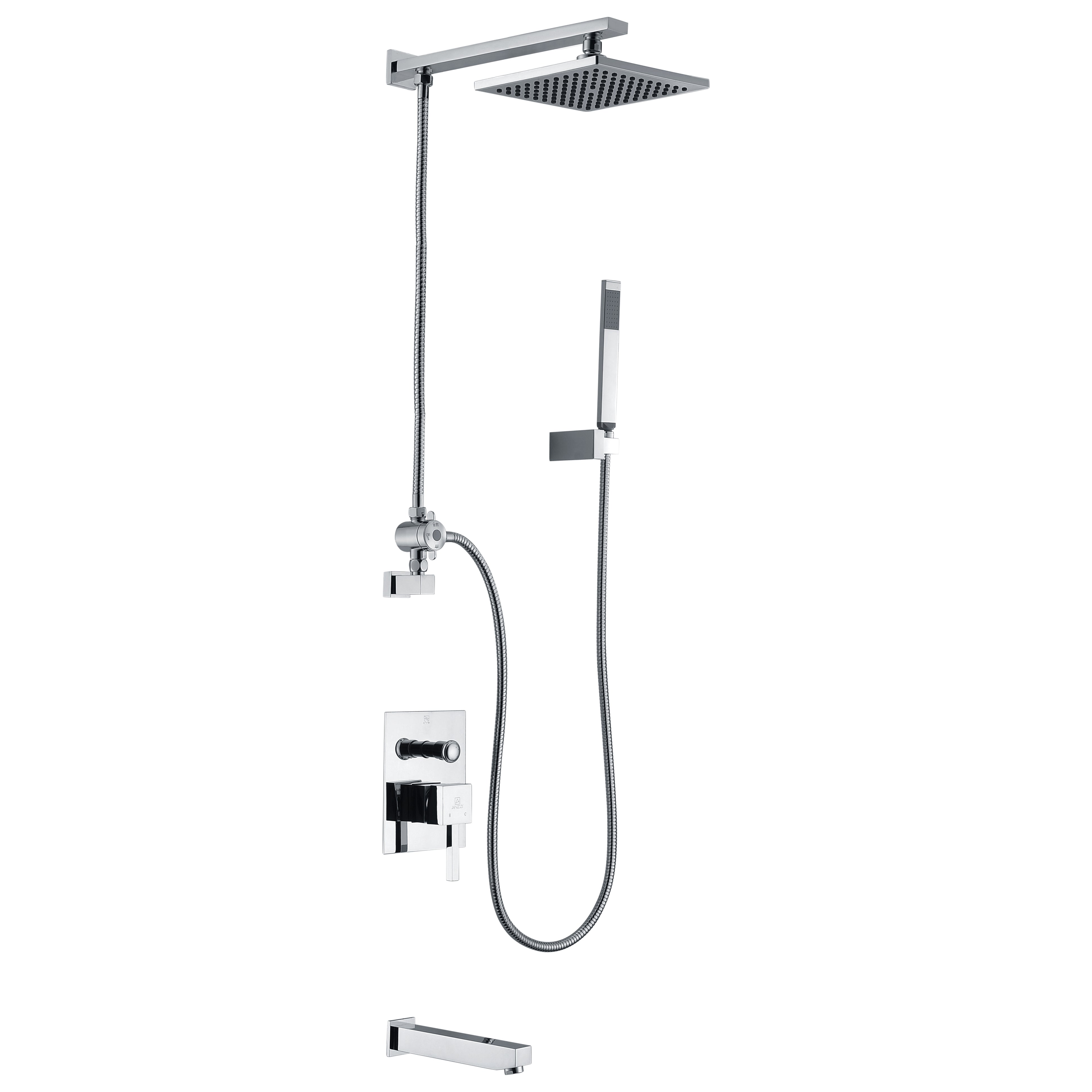 ANZZI  Byne 1-Handle 1-Spray Tub and Shower Faucet with Sprayer Wand ANZZI