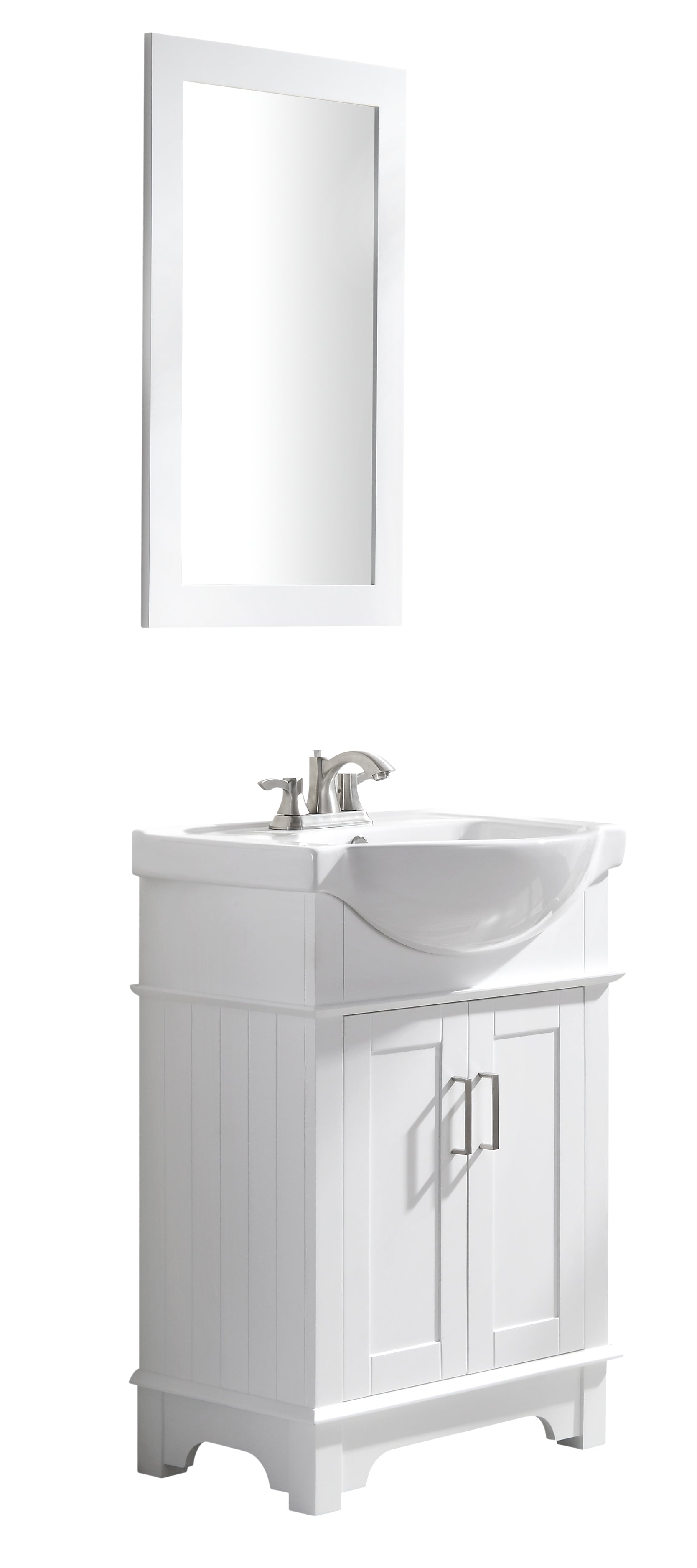 ANZZI  Montbrun 24 in. W x 34 in. H Bath Vanity with White Basin and Mirror ANZZI