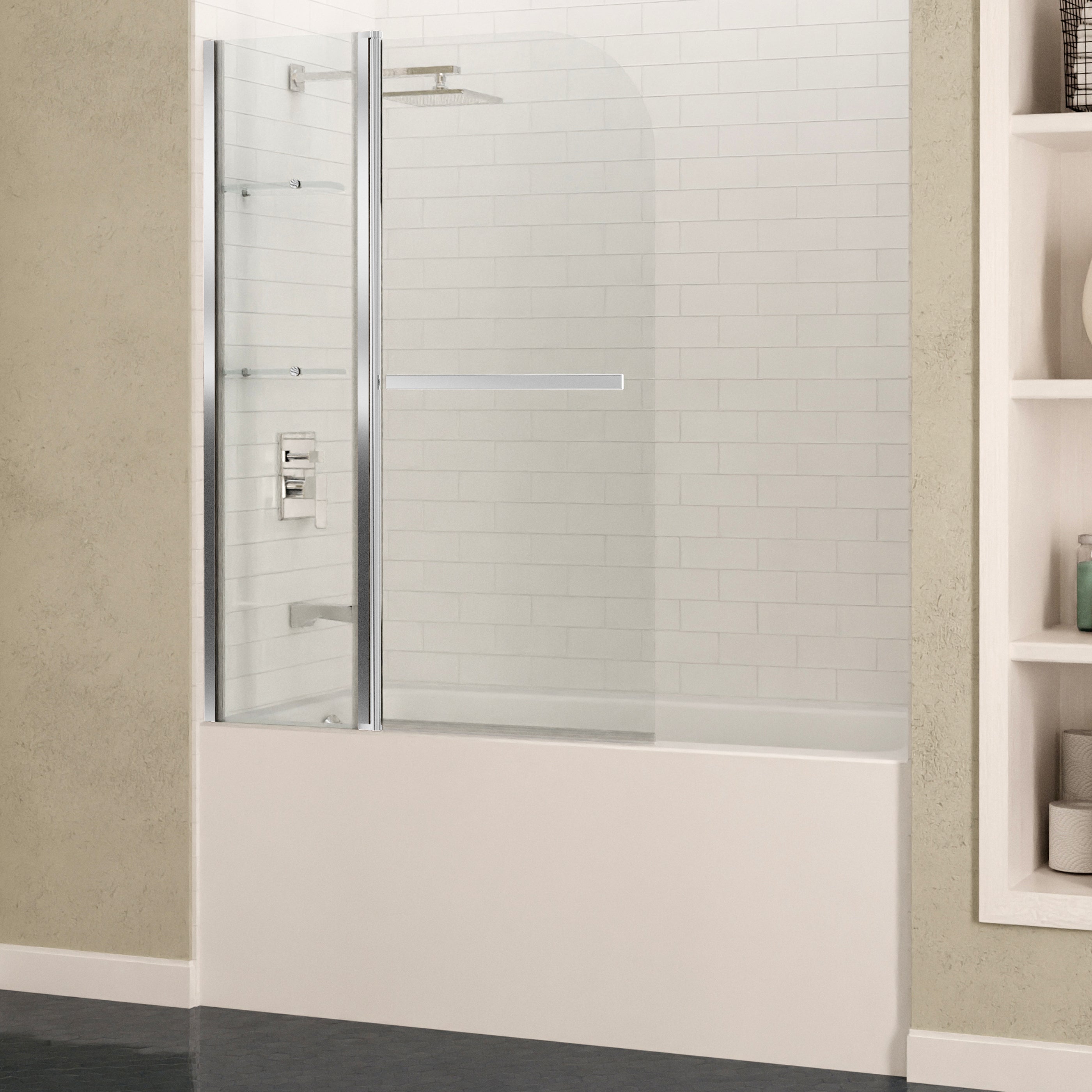 ANZZI  Galleon 48 in. x 58 in. Frameless Tub Door with TSUNAMI GUARD ANZZI