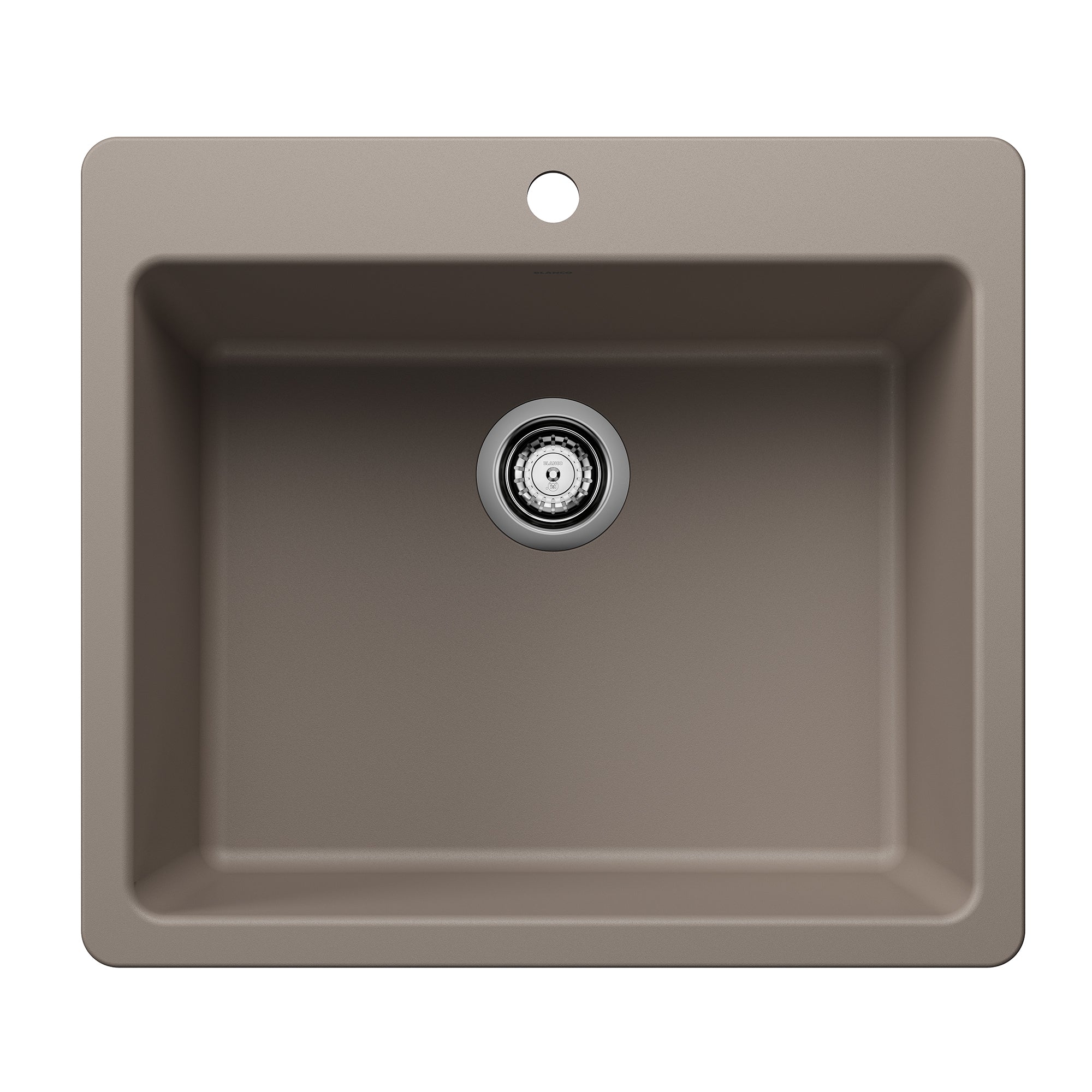 Blanco Liven SILGRANIT 25" Single Bowl Dual Mount Kitchen Sink Blanco