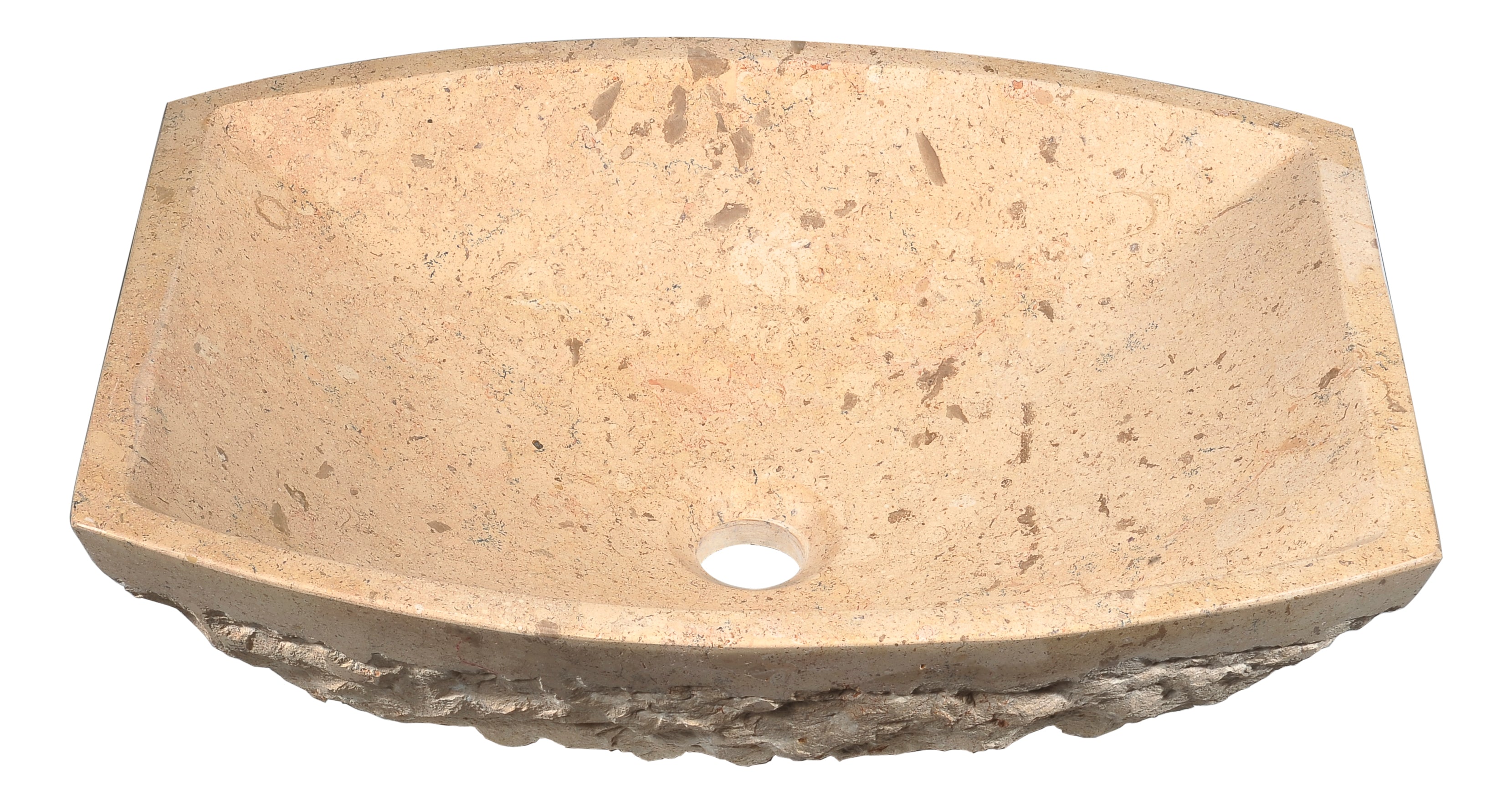 ANZZI  Moon Vessel Sink in Classic Cream Marble ANZZI