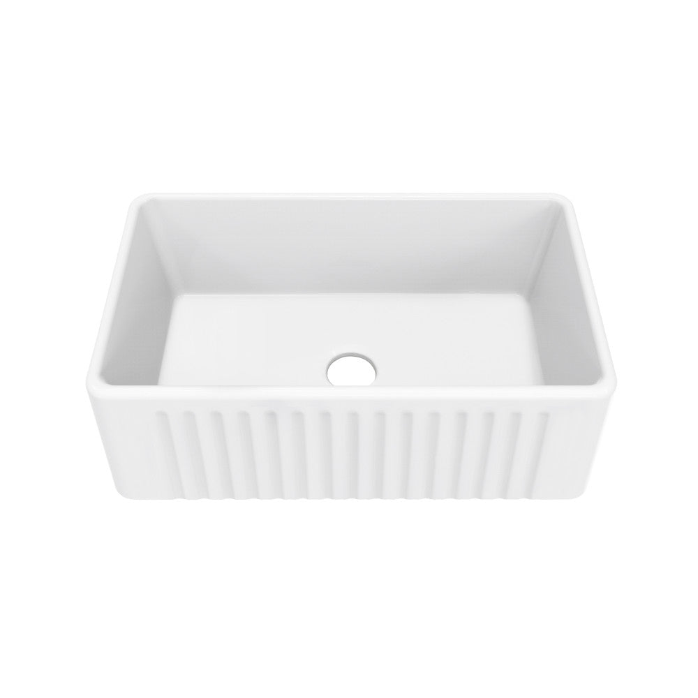 Swiss Madison Delice 30 x 18 Ceramic, Farmhouse Kitchen Sink with Apron