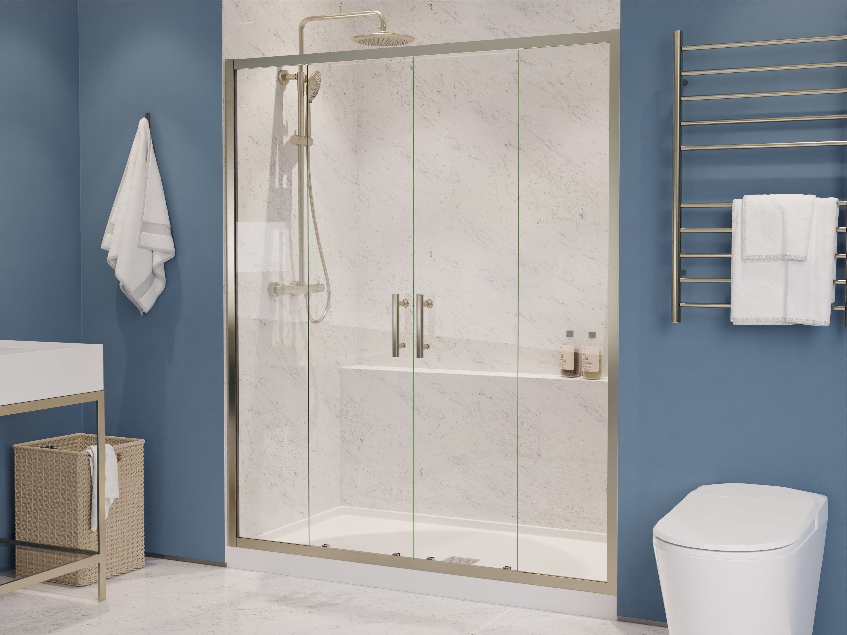 ANZZI Enchant 70-in. x 60.4-in. Framed Sliding Shower Door ANZZI