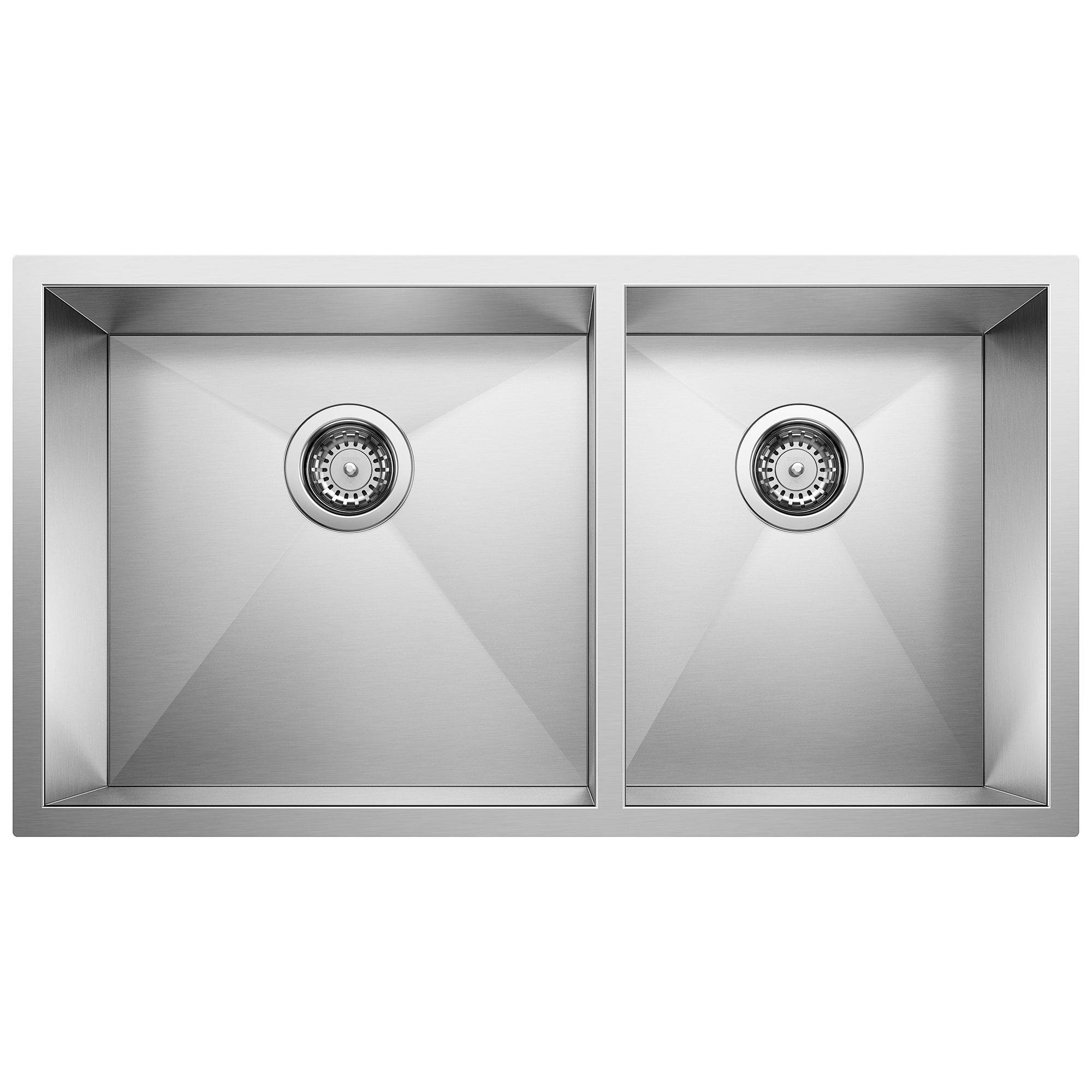 Blanco Precision R0 33" 60/40 Double Bowl Undermount Stainless Steel Kitchen Sink Blanco
