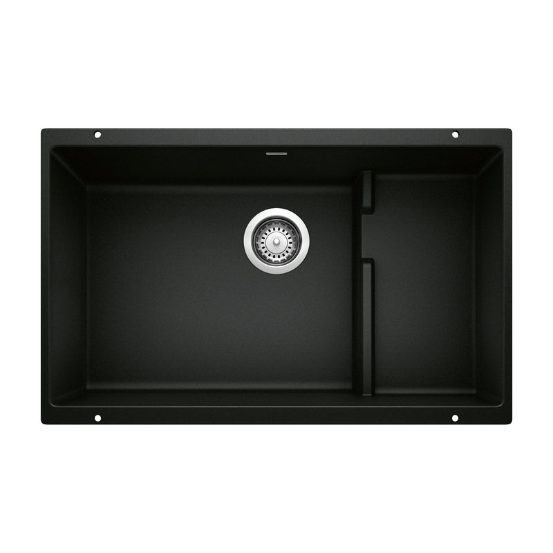 Blanco Precis Cascade SILGRANIT 29" Single Bowl Undermount Kitchen Sink with Colander Blanco