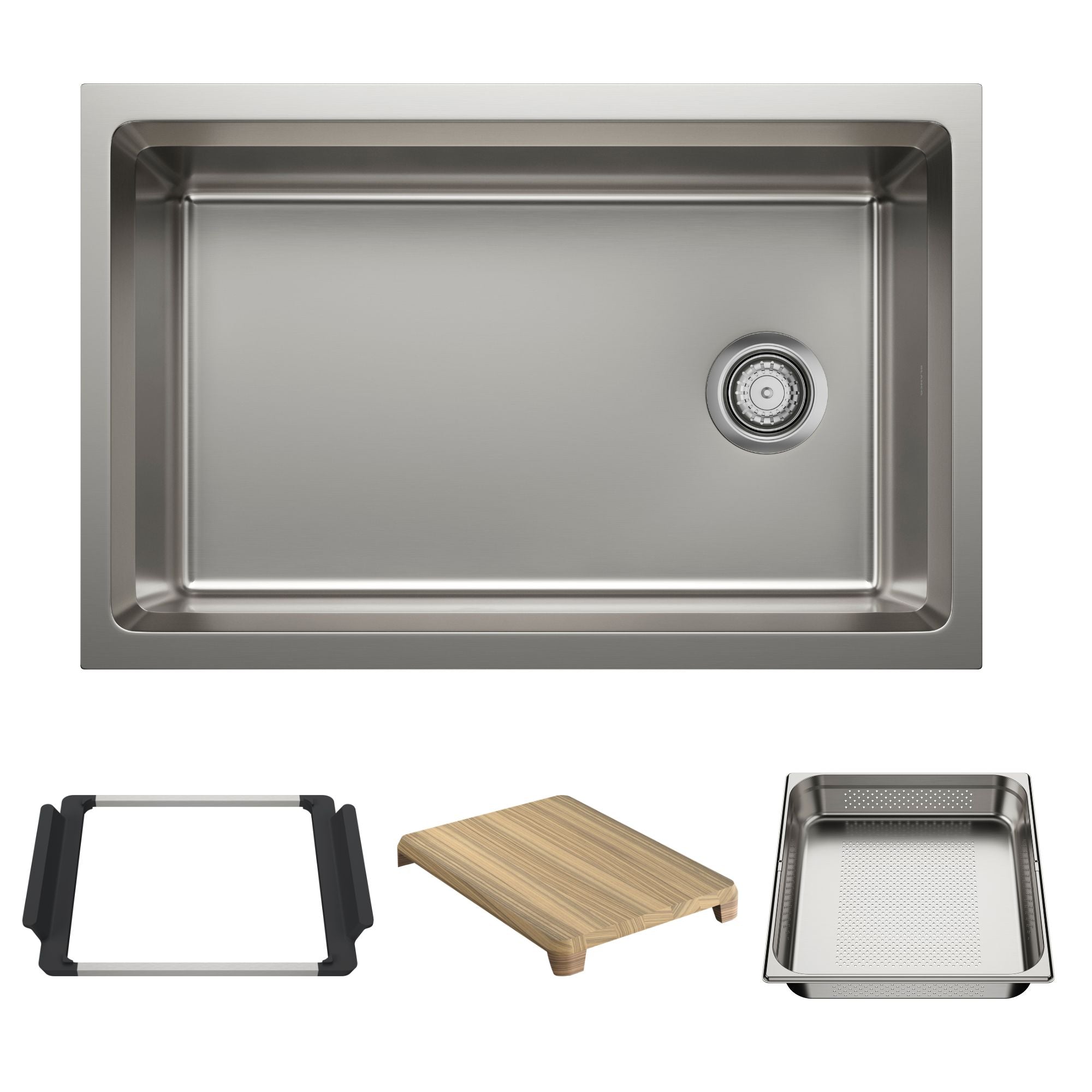 Blanco Inteos 30" Single Bowl Reversible Undermount Stainless Steel Workstation Kitchen Sink BLANCO