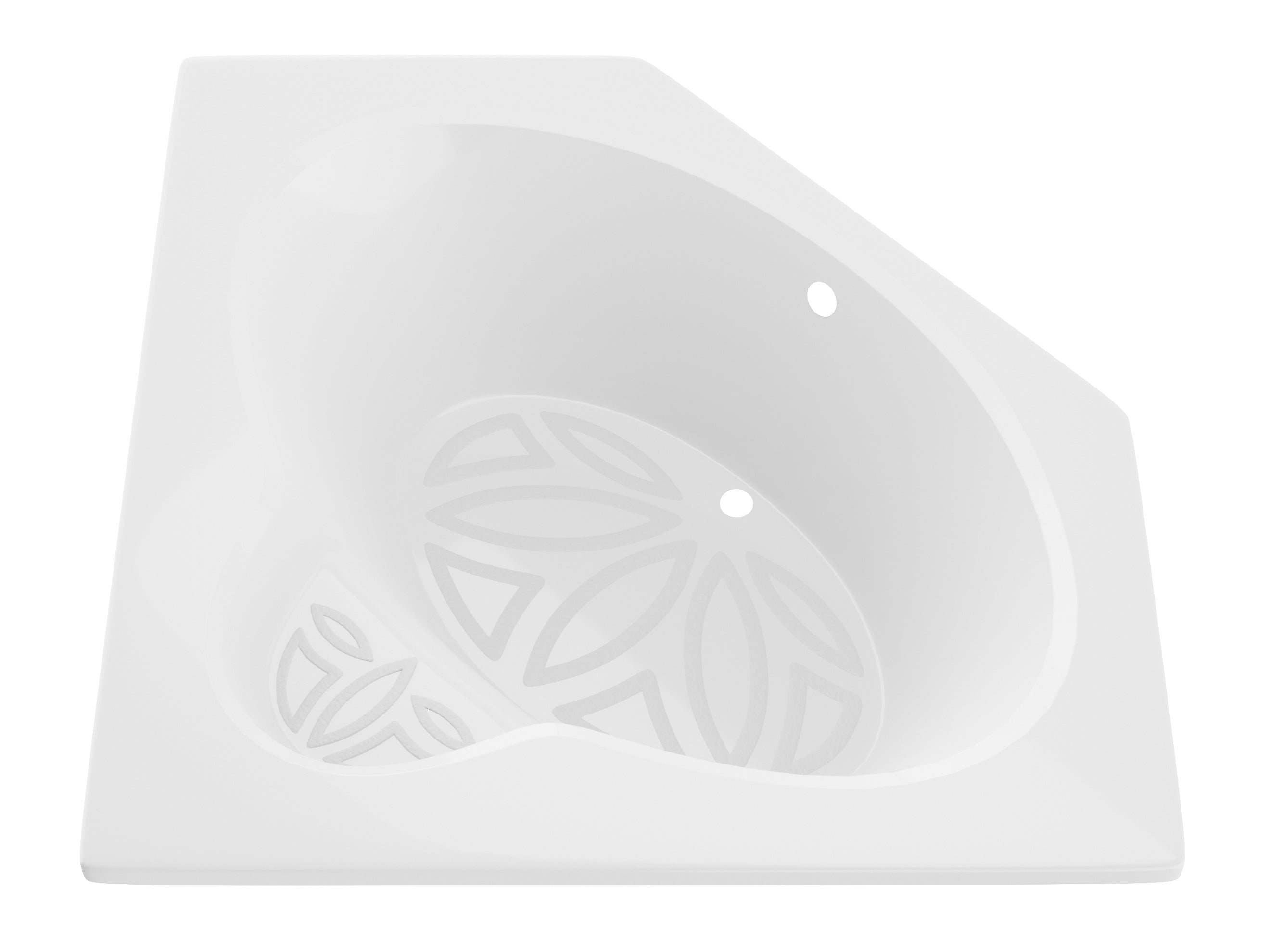 ANZZI  Rana 5 ft. Acrylic Center Drain Corner Bathtub ANZZI
