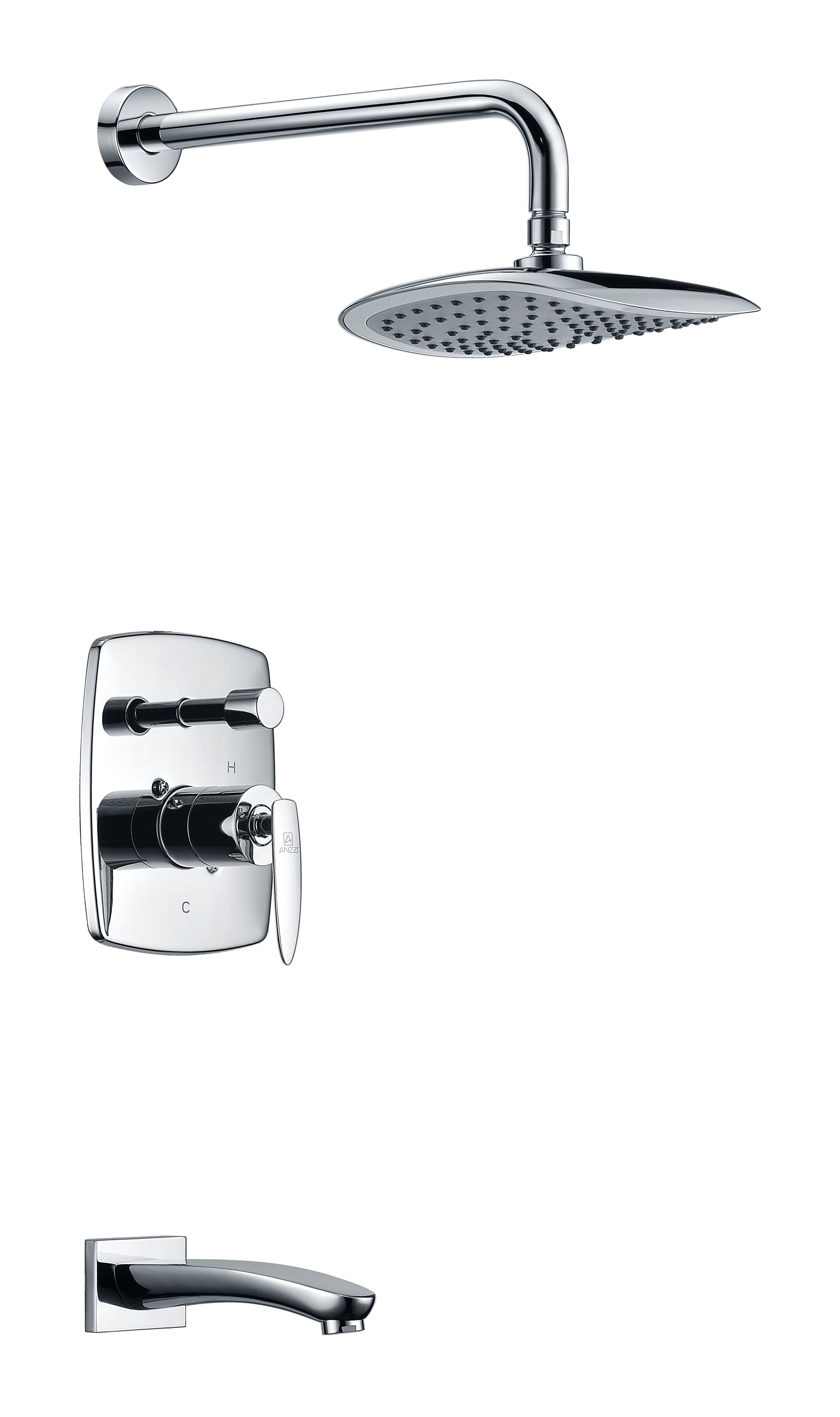 ANZZI  Tempo Series 1-Handle 1-Spray Tub and Shower Faucet ANZZI