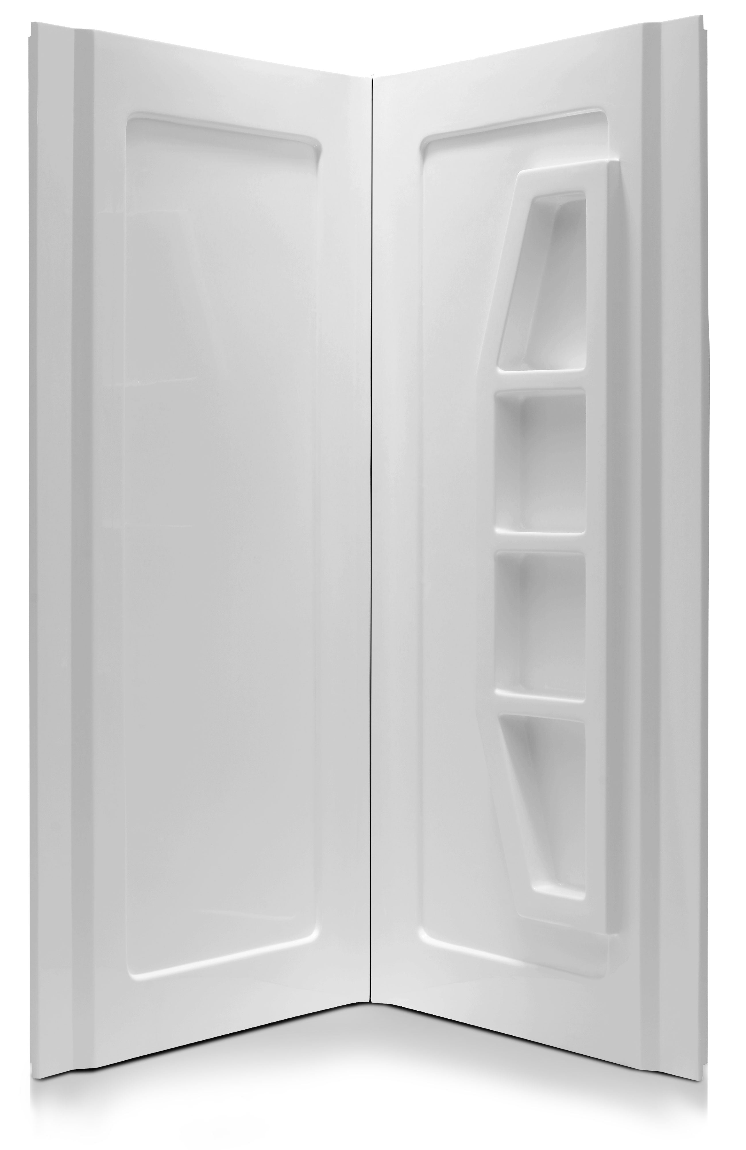 ANZZI  Sharman 36 in. x 36 in. x 74 in. 2-piece DIY Friendly Corner Shower Surround ANZZI