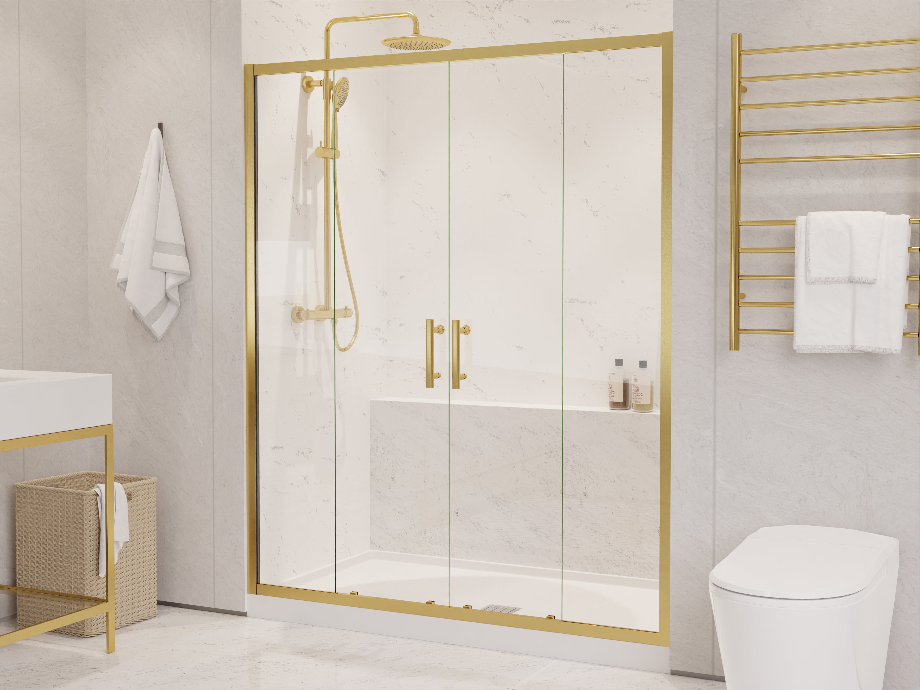 ANZZI Enchant 70-in. x 60.4-in. Framed Sliding Shower Door ANZZI