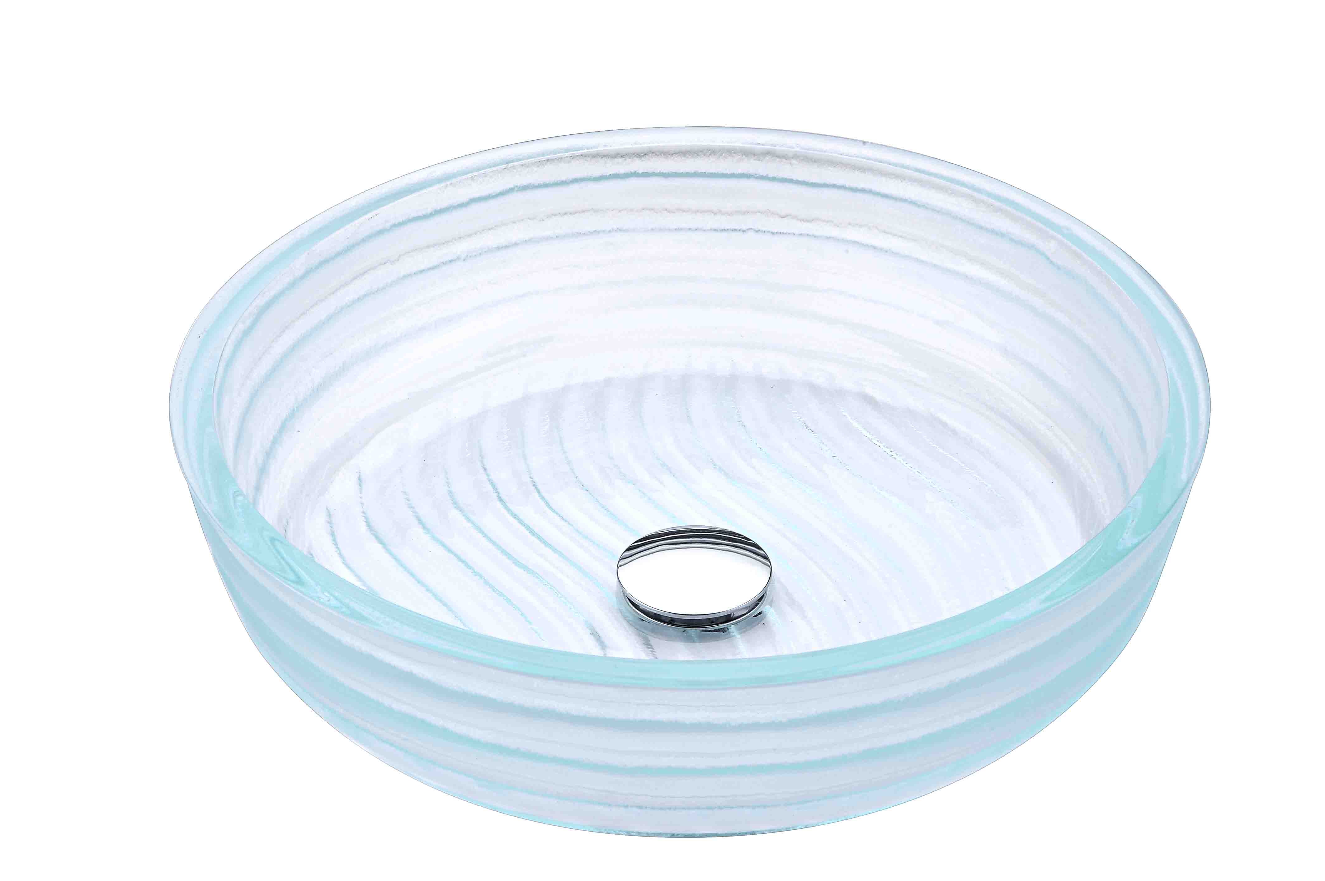ANZZI  Canta Series Deco-Glass Vessel Sink in Lustrous Translucent Crystal ANZZI
