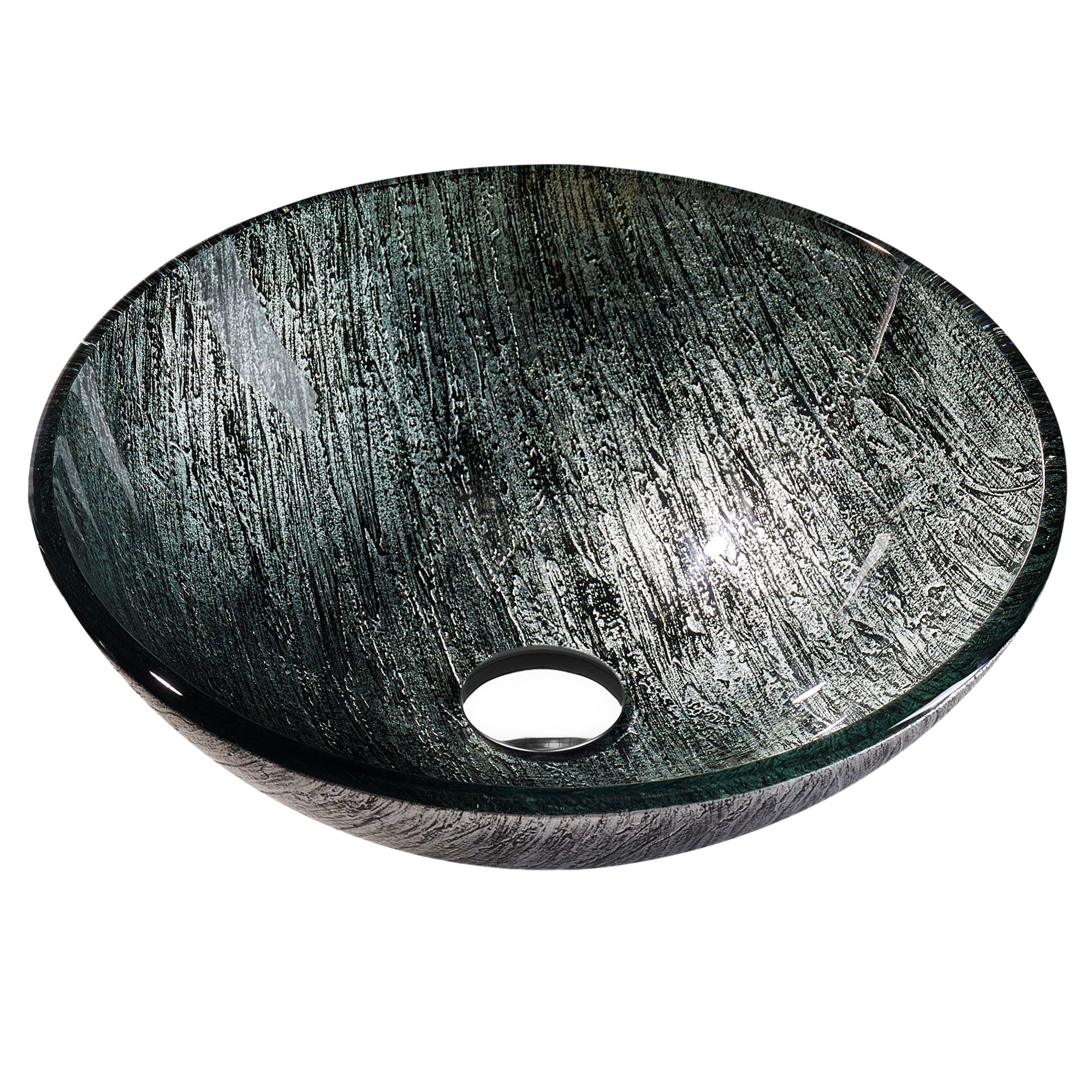 ANZZI Amalfi Round Glass Vessel Bathroom Sink ANZZI