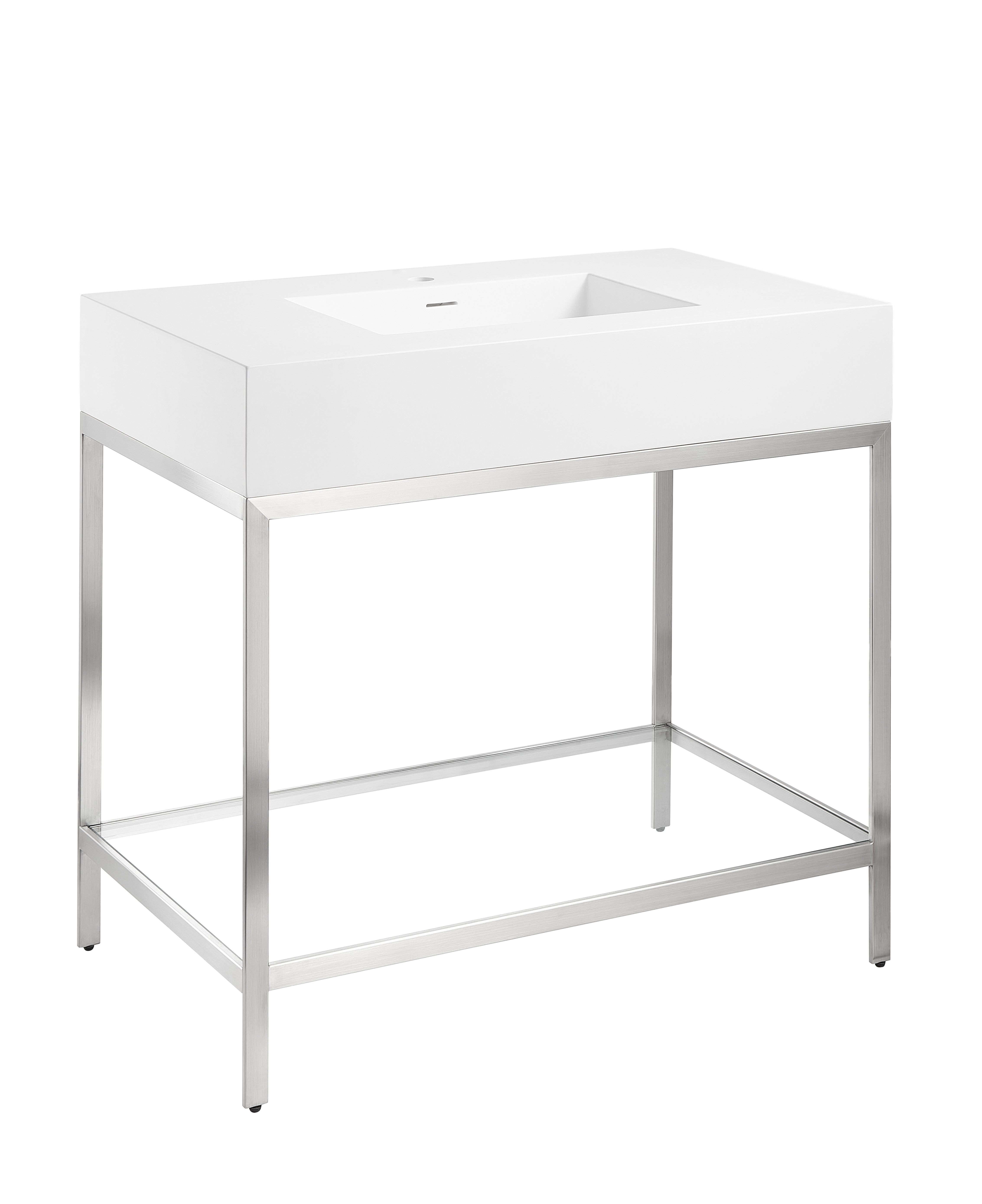 ANZZI  Ventura 36 in. Console Sink with Matte White Counter Top ANZZI