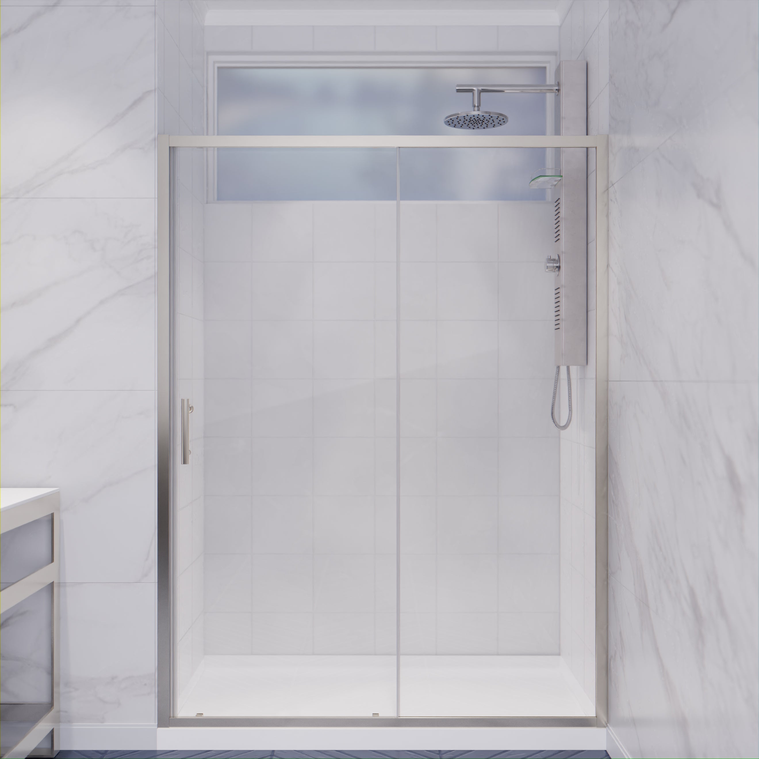 ANZZI 48 in. x 72 in. Framed Shower Door with TSUNAMI GUARD ANZZI
