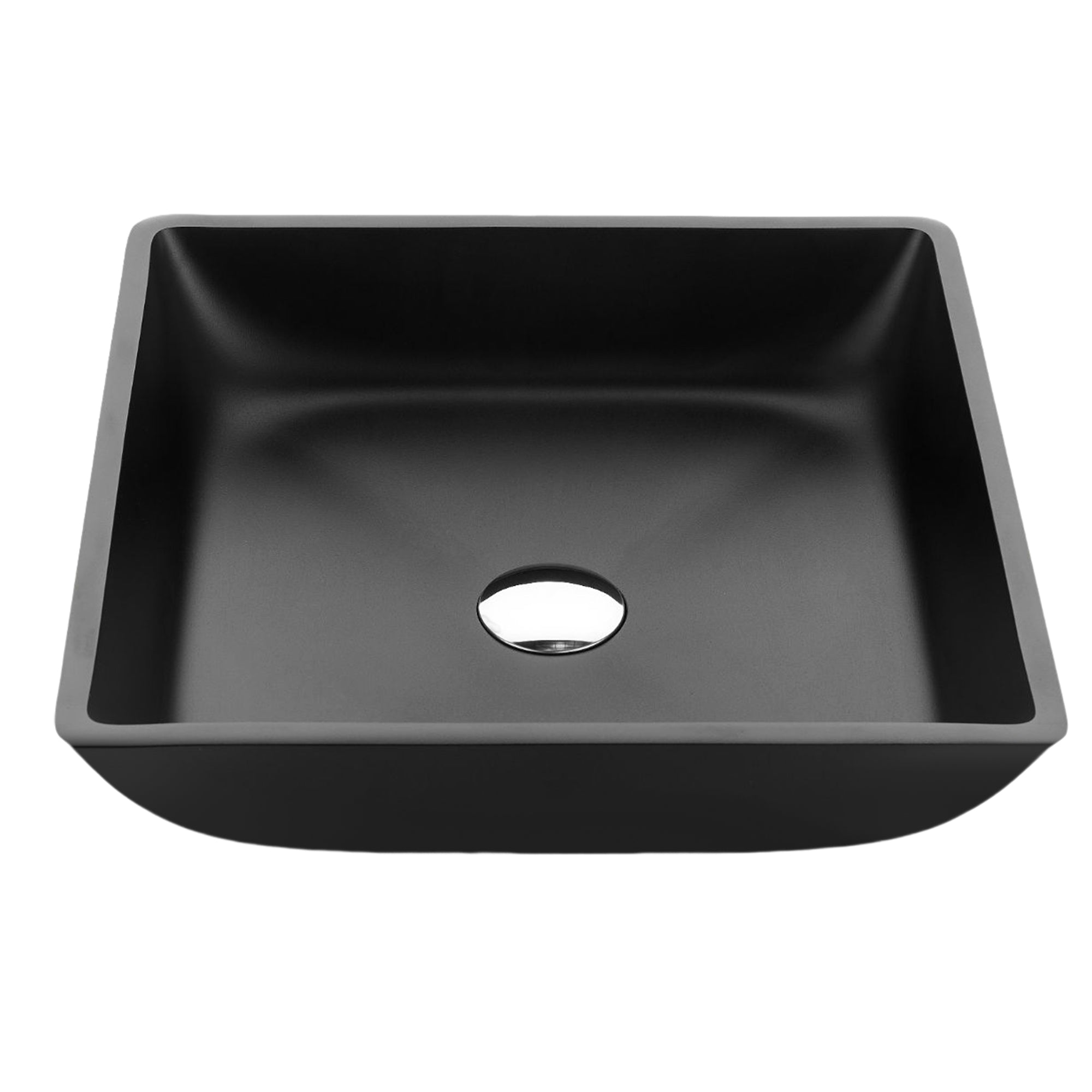 ANZZI  Solstice Square Glass Vessel Bathroom Sink ANZZI