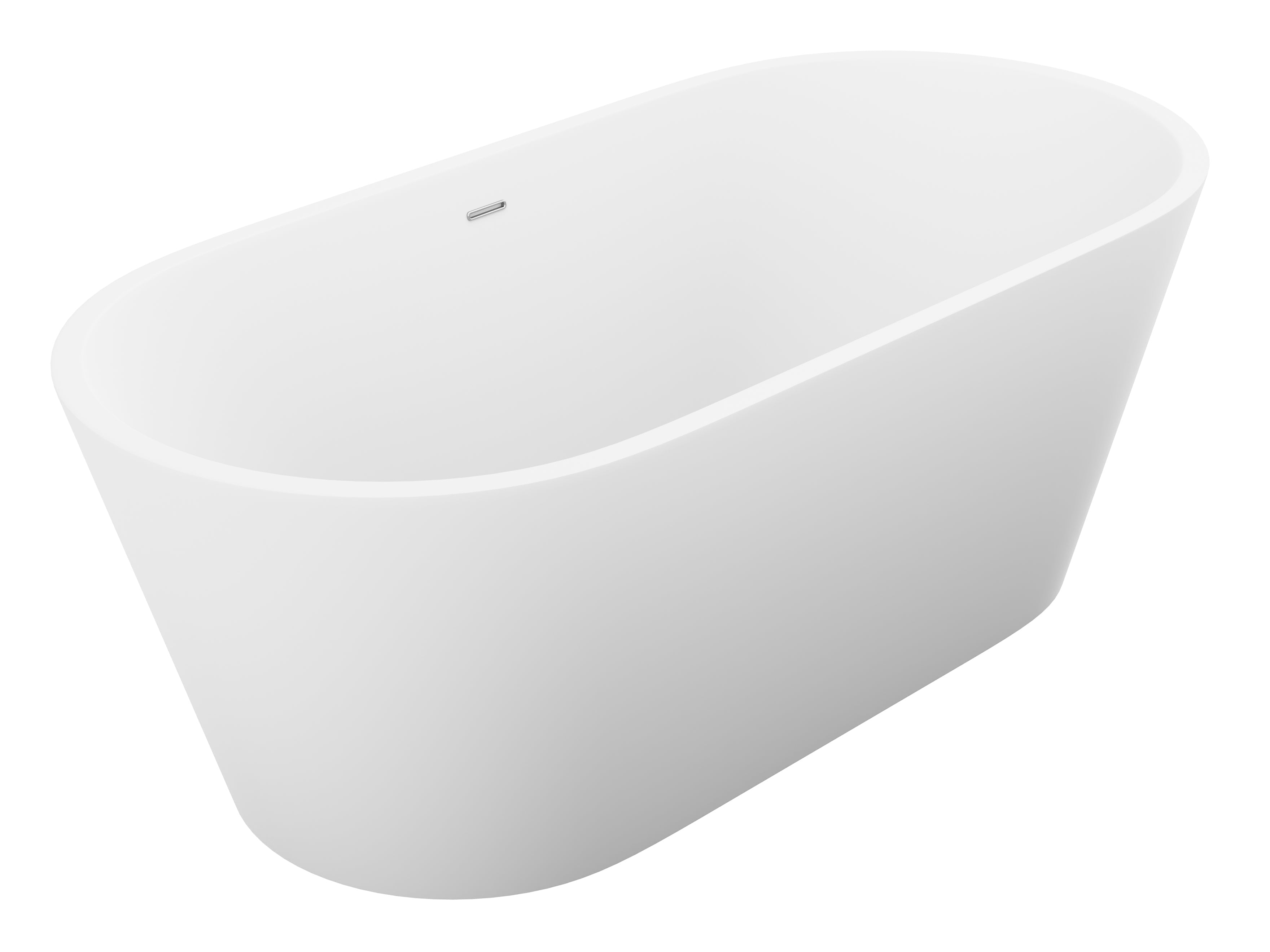 ANZZI  Rossetto 5.6 ft. Solid Surface Center Drain Freestanding Bathtub ANZZI