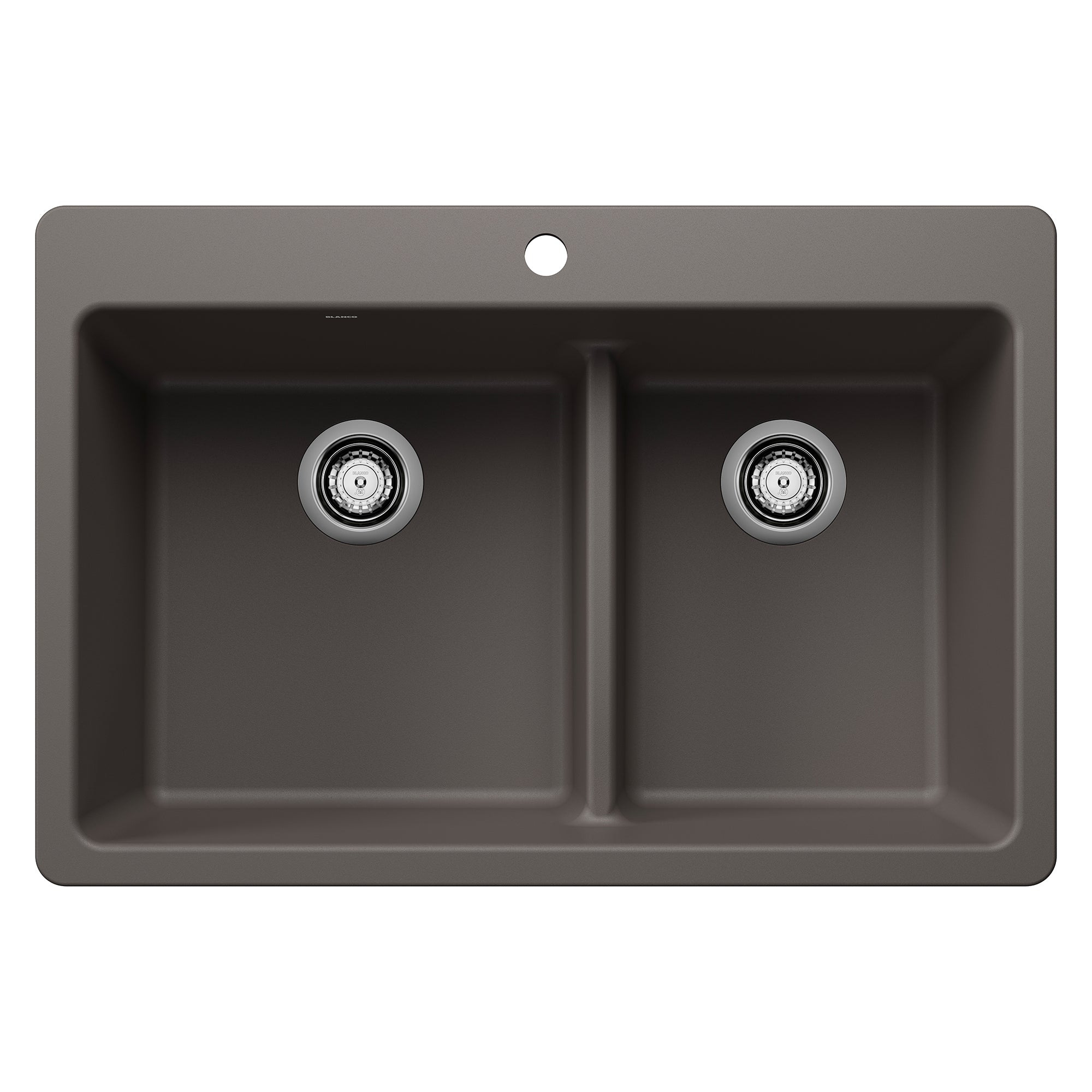 Blanco Liven SILGRANIT 33" 60/40 Double Bowl Dual Mount Kitchen Sink with Low Divide BLANCO