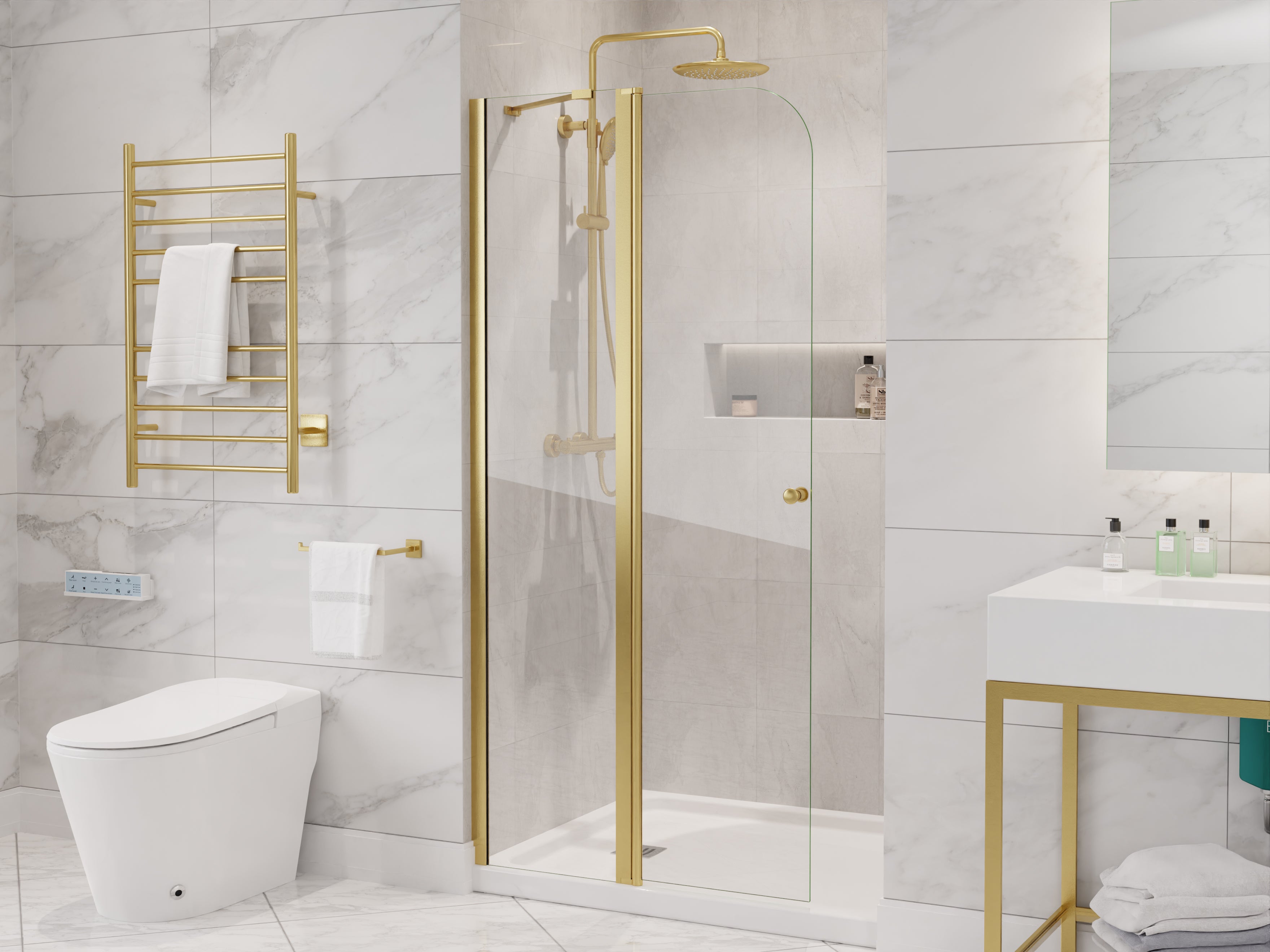 ANZZI Romance 72-in. x 33.5-in. Frameless Swinging Shower Door ANZZI