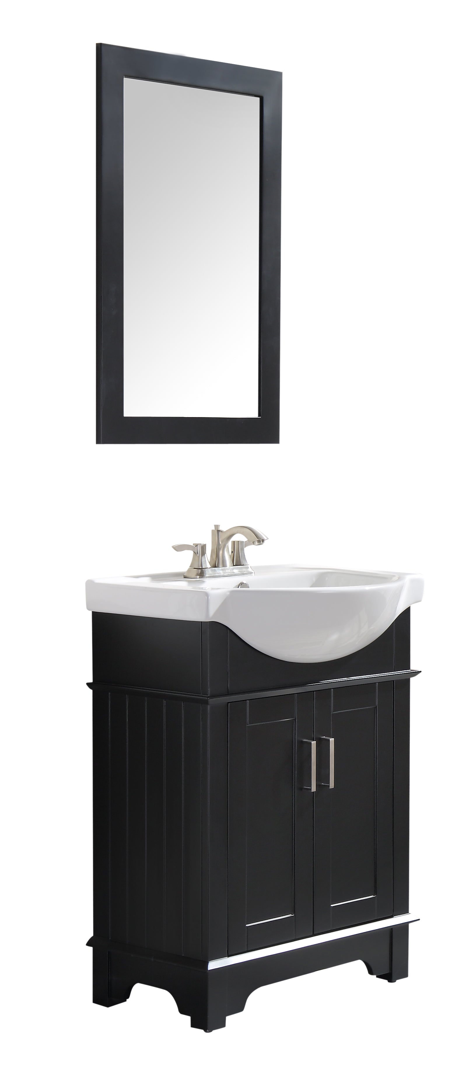 ANZZI  Montbrun 24 in. W x 34 in. H Bath Vanity with White Basin and Mirror ANZZI
