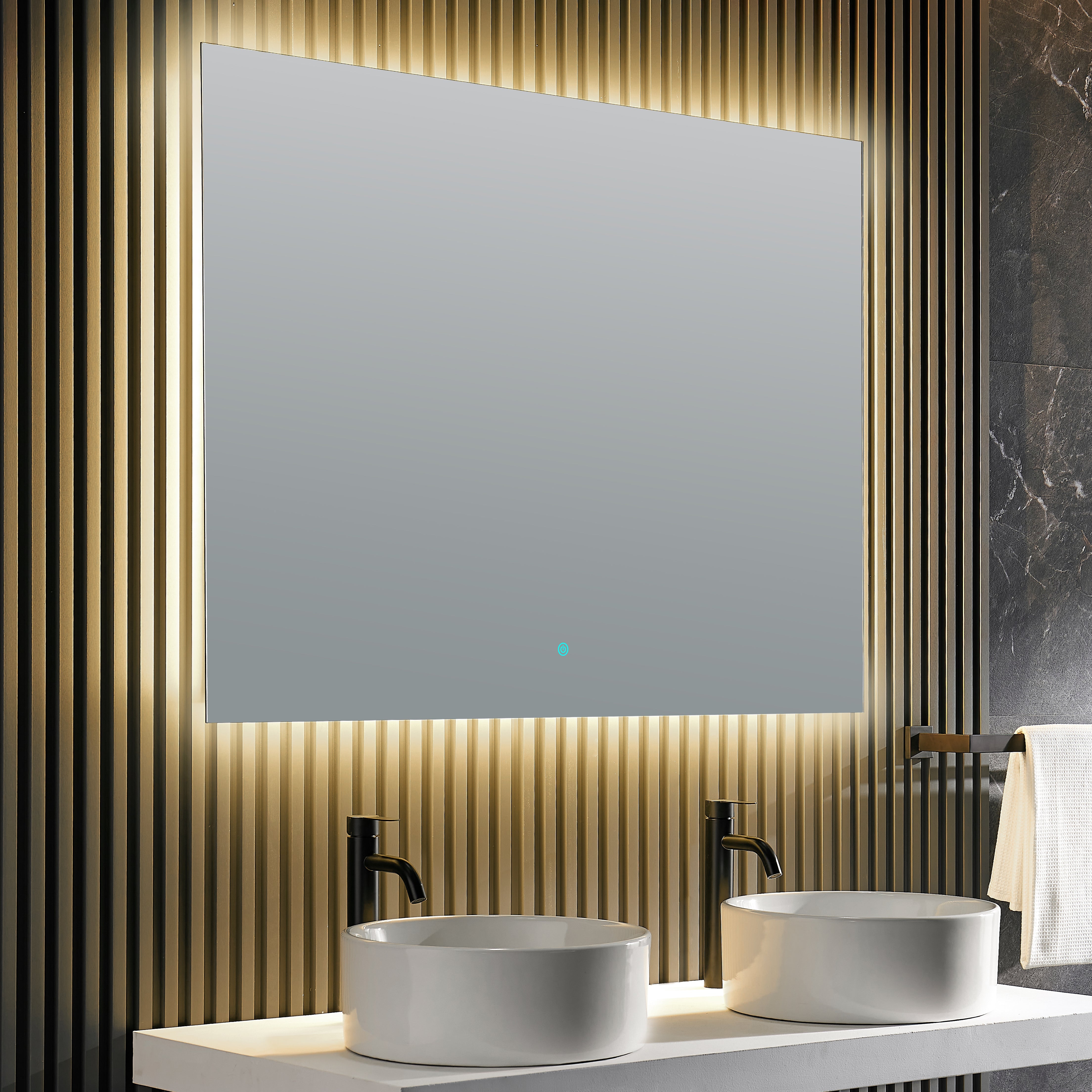 ANZZI  Autumn 36 in. x 48 in. Frameless LED Bathroom Mirror ANZZI